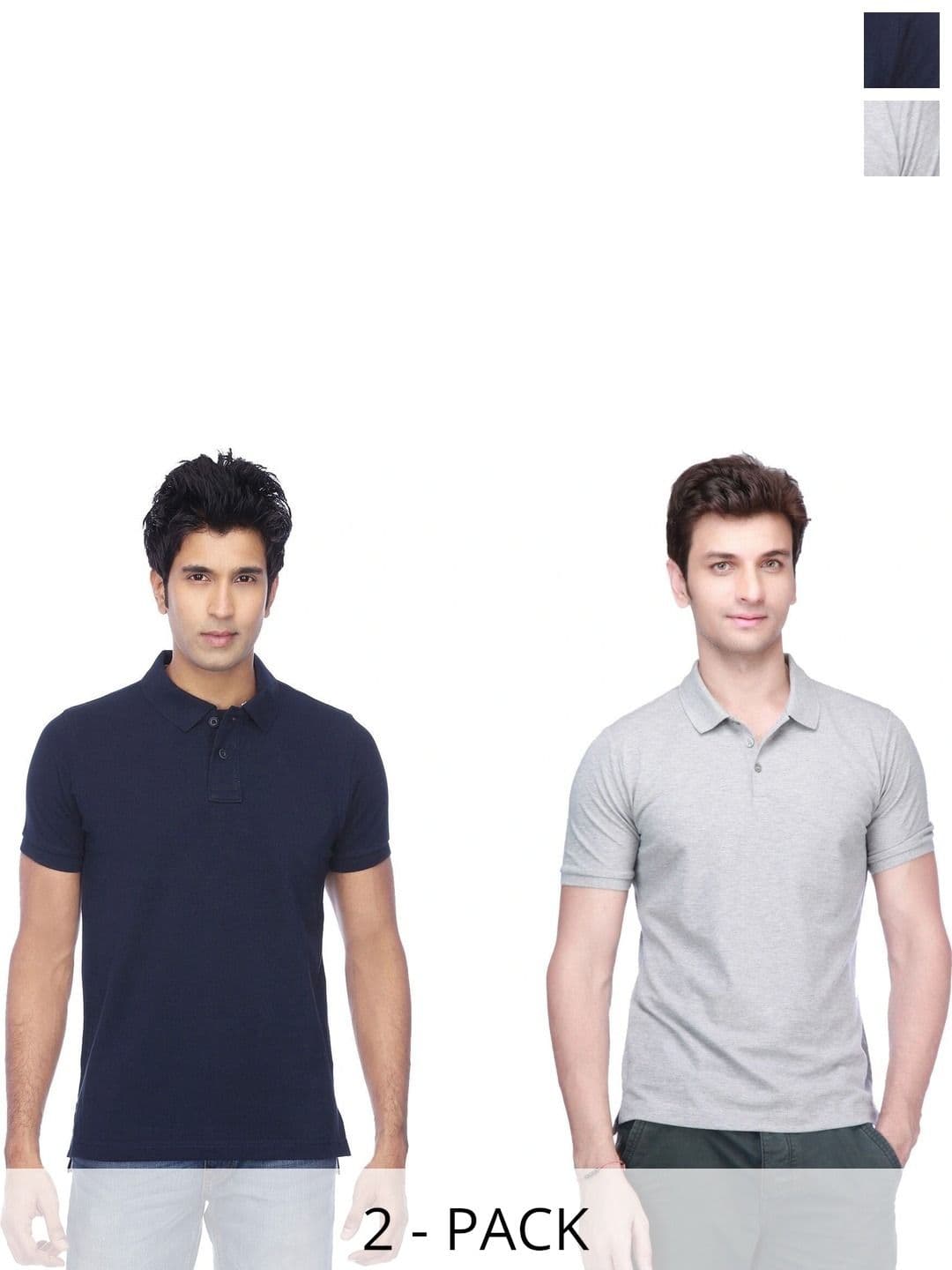 KETEX Men 2 Polo Collar Slim Fit T-shirt - view 1