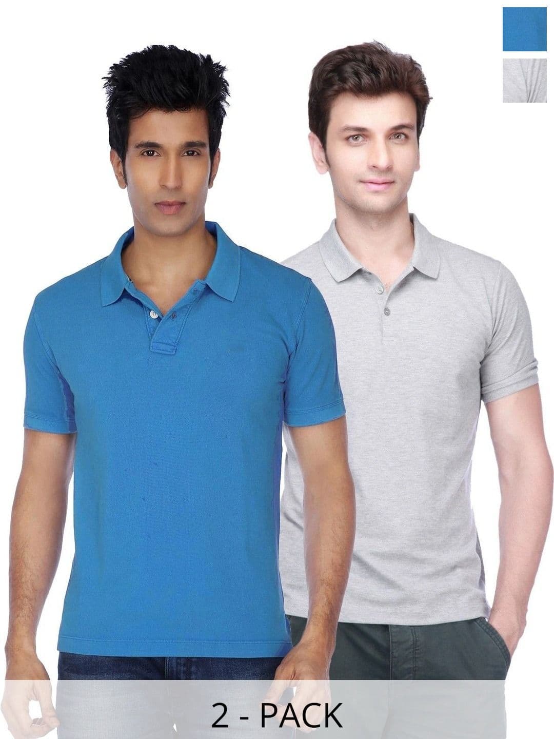 KETEX Men 2 Polo Collar Slim Fit T-shirt - view 1