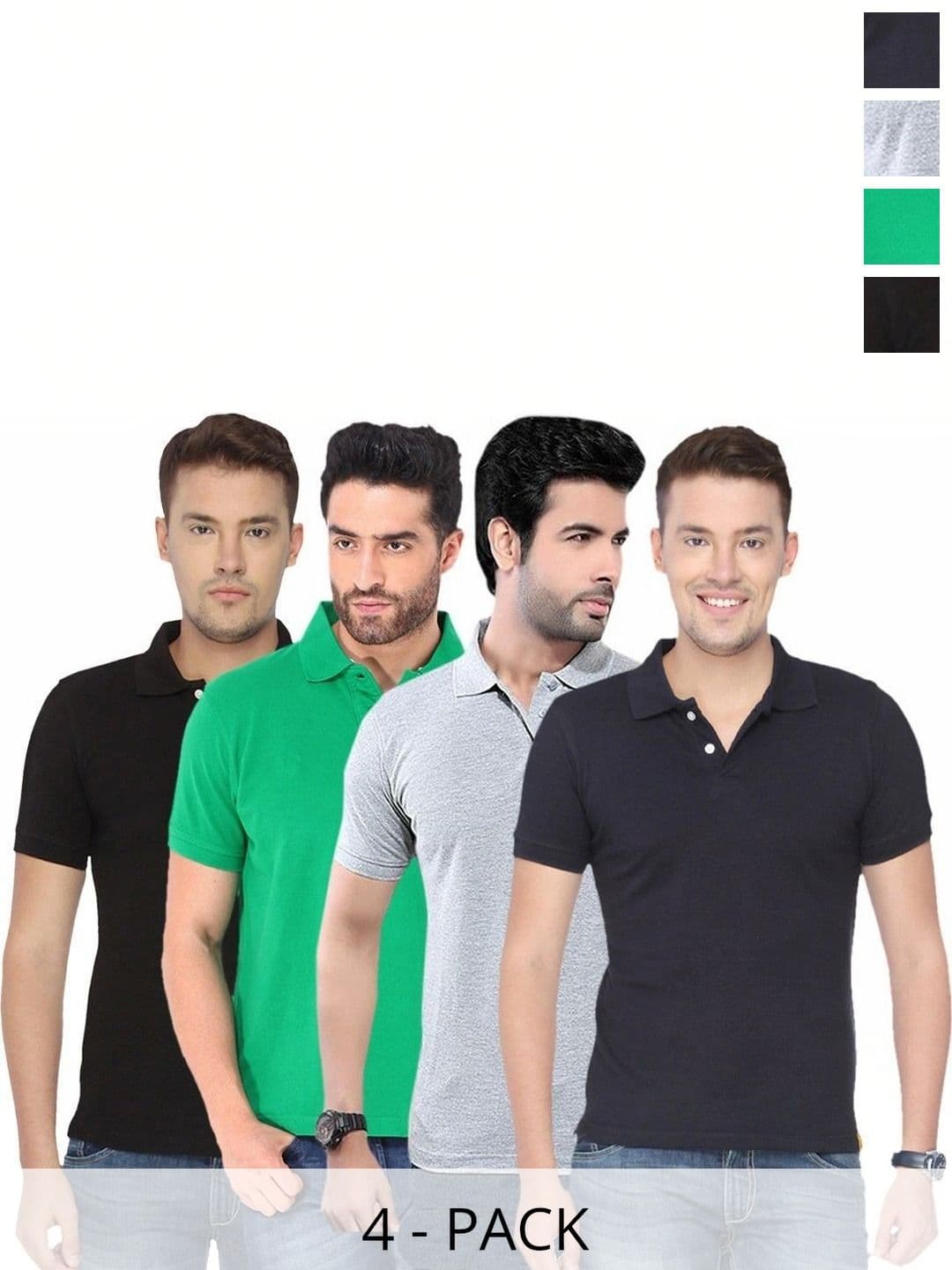 KETEX Men 4 Polo Collar Slim Fit T-shirt - view 1