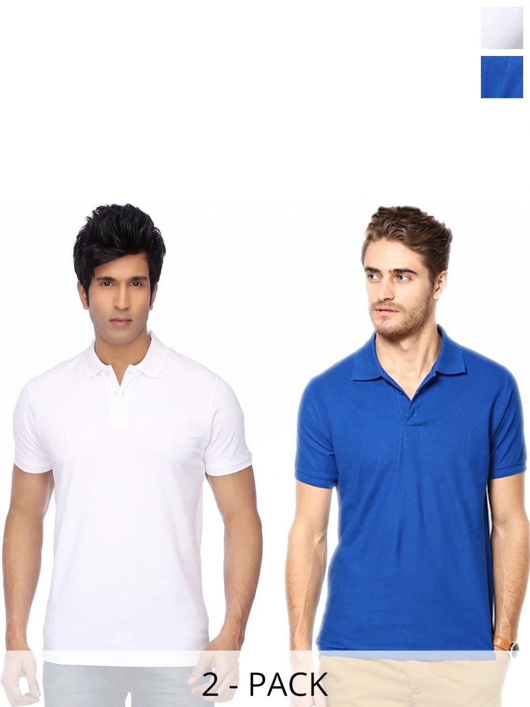 FUNKY GUYS Men 2 Polo Collar Slim Fit T-shirt - view 1