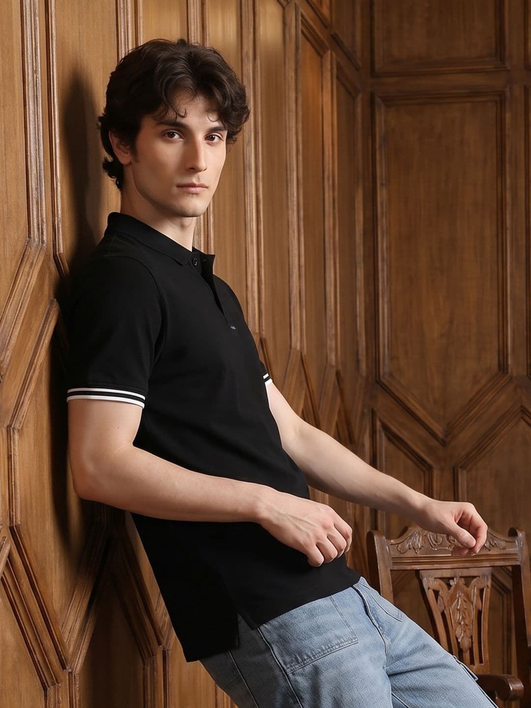 Aeropostale Polo Collar Pure Cotton T-shirt - view 1