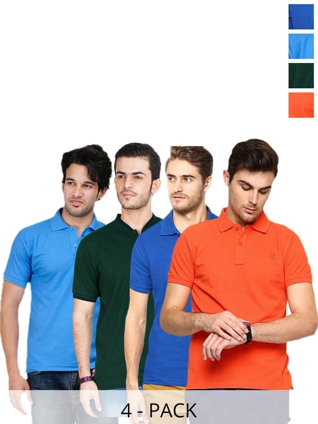 FUNKY GUYS Men 4 Polo Collar Slim Fit T-shirt - view 1