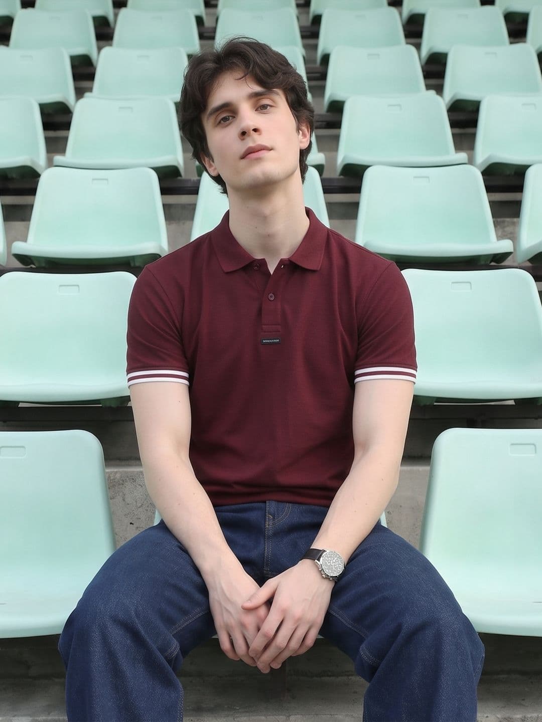 Aeropostale Polo Collar Pure Cotton T-shirt - view 1