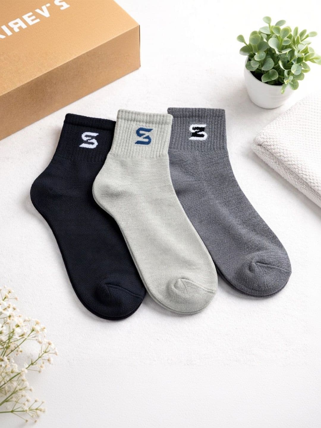 sakyastars Men Pack of 3 Ankle Length Socks - view 1