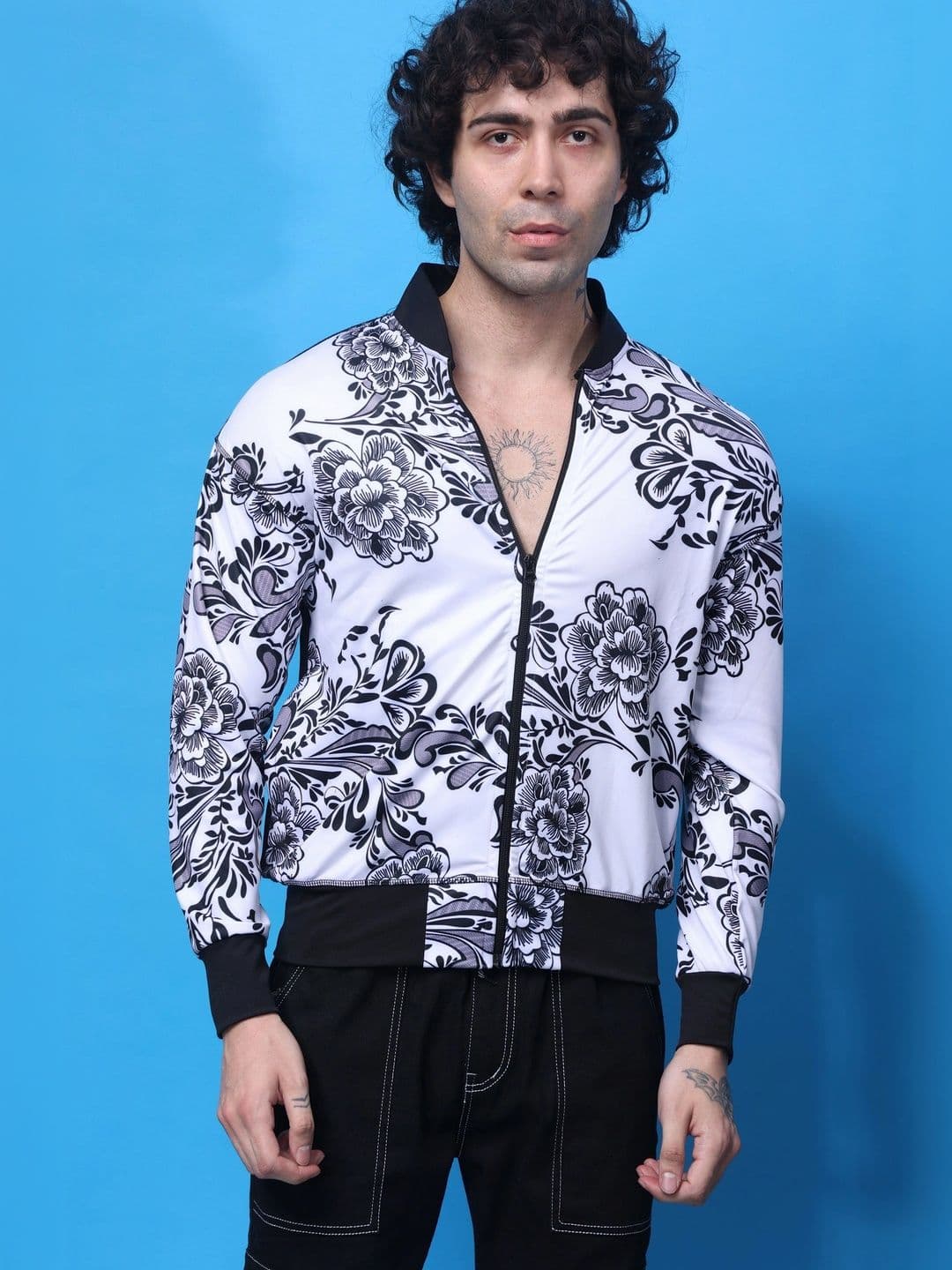 Flirty Soul Floral Printed Bomber Jacket - view 1