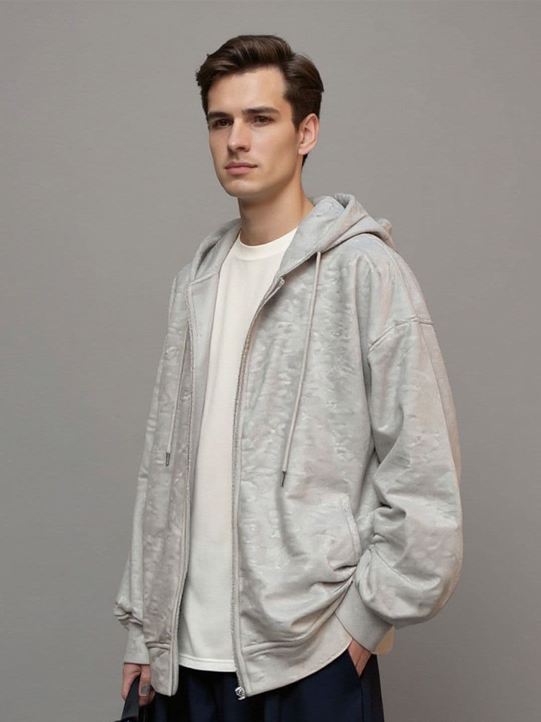 HERE&NOW Men Cotton Open Front Jacket - view 1