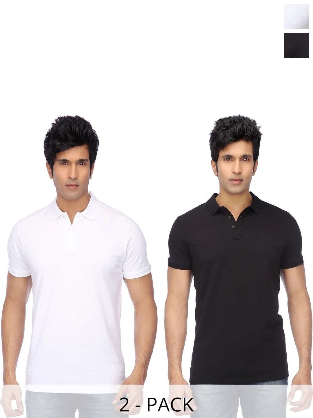KETEX Men 2 Polo Collar Slim Fit T-shirt - view 1
