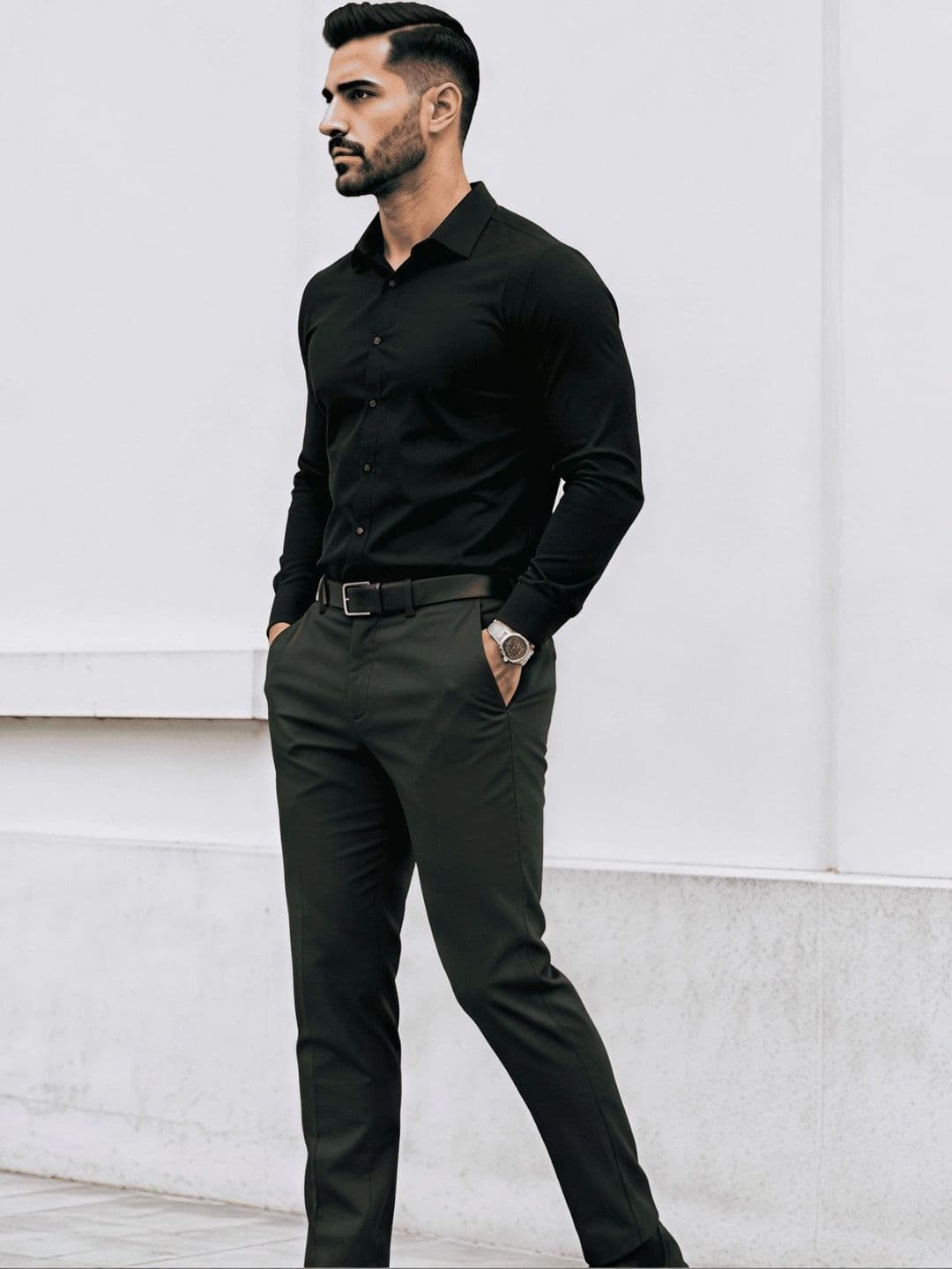 DEVIN FOX Men Slim Fit Easy Wash Trousers - view 1