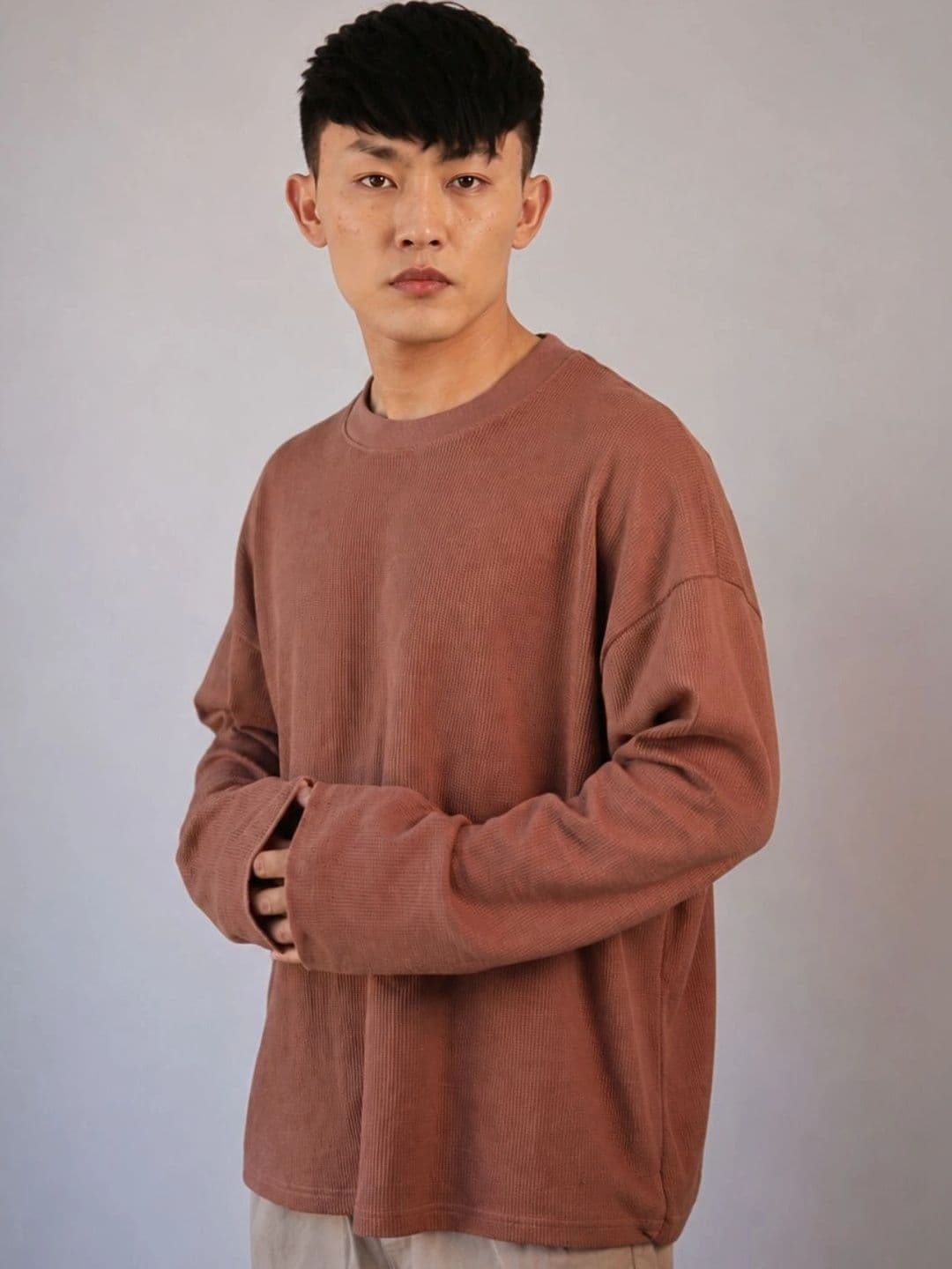 UNIQSOME Men Drop-Shoulder Sleeves Boxy T-shirt - view 1