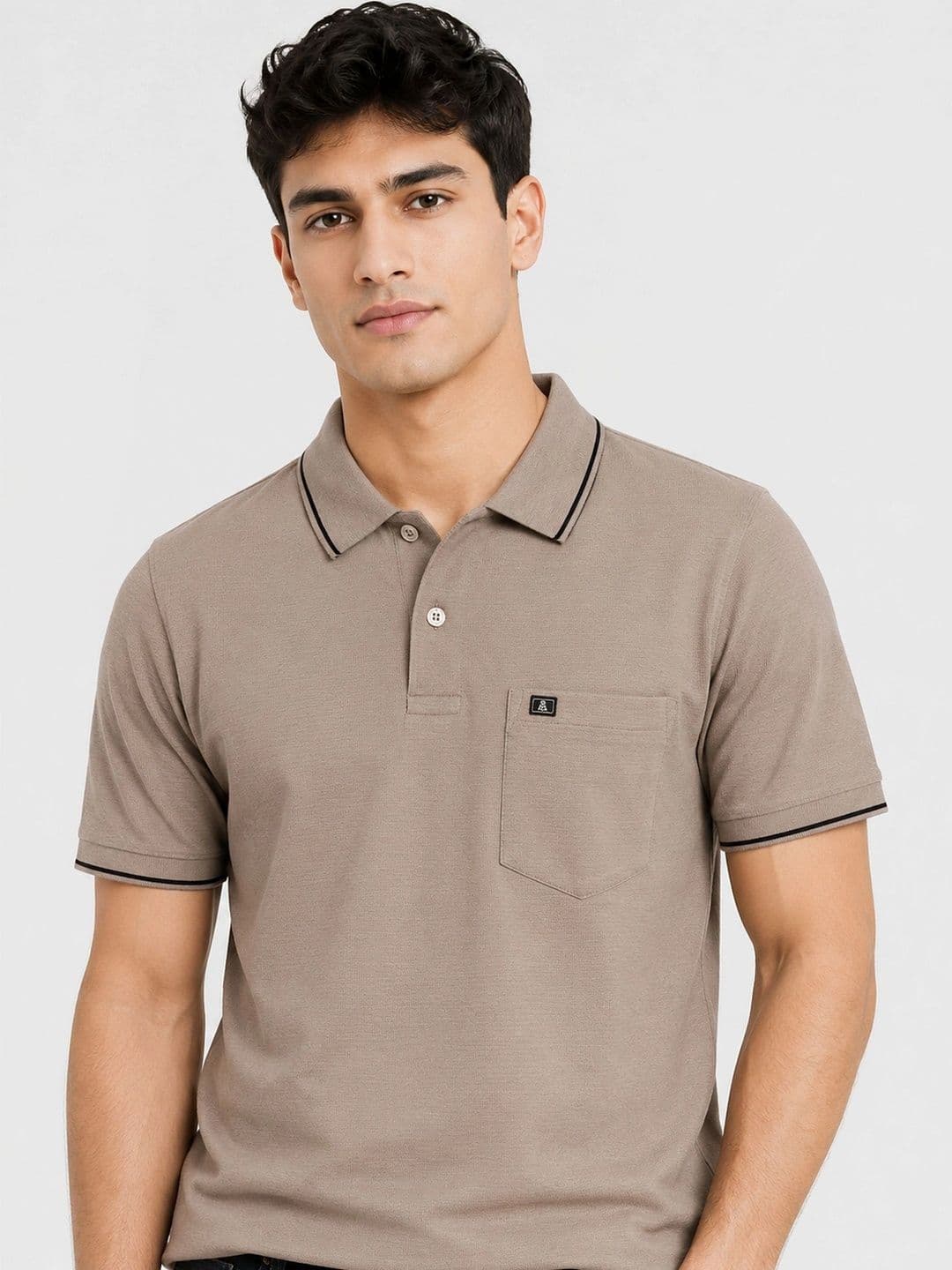 Monk Mode Polo Collar Pockets Short Sleeves Regular Fit T-shirt - view 1
