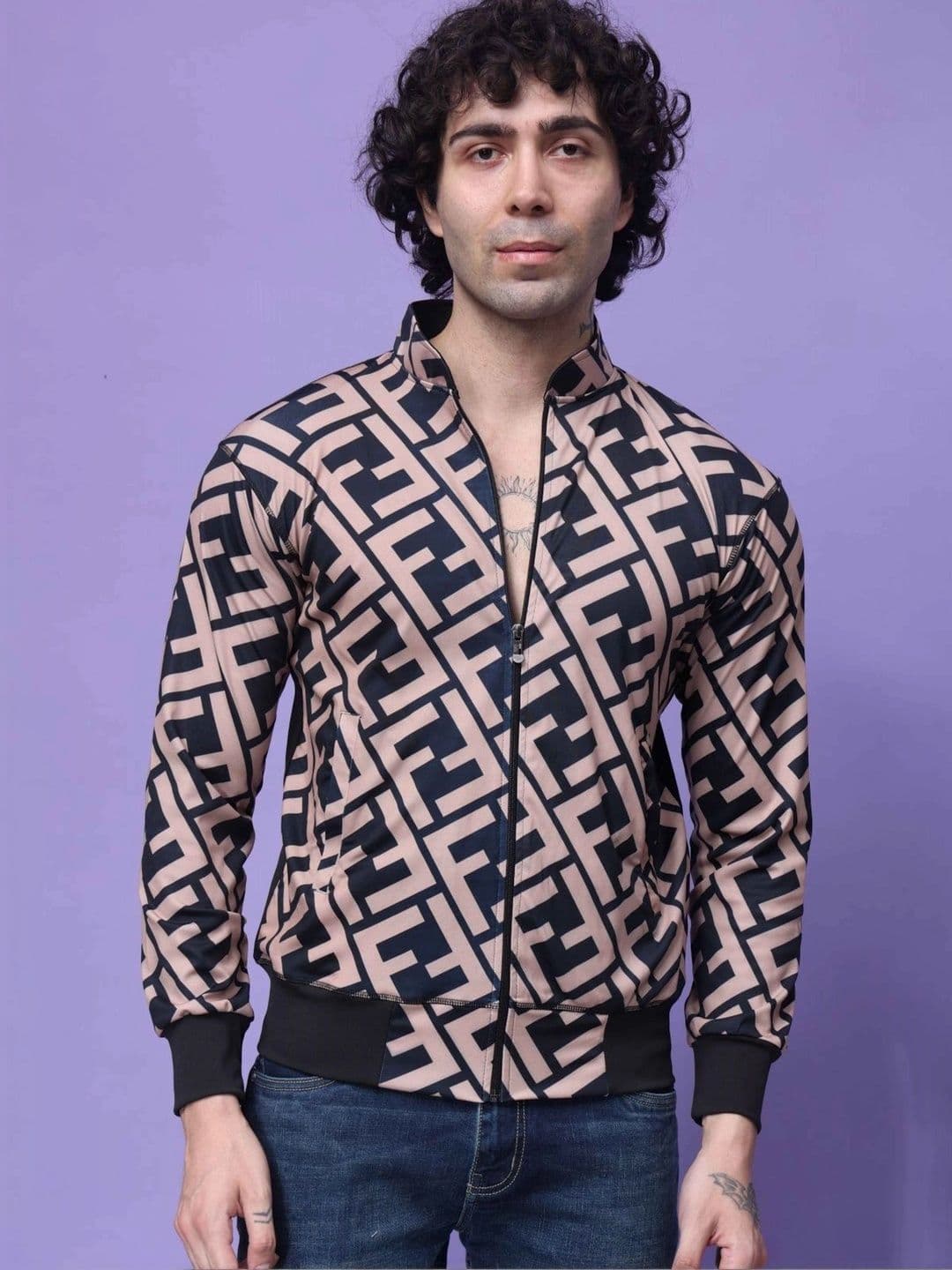 Flirty Soul Graphic Printed Bomber Jacket - view 1