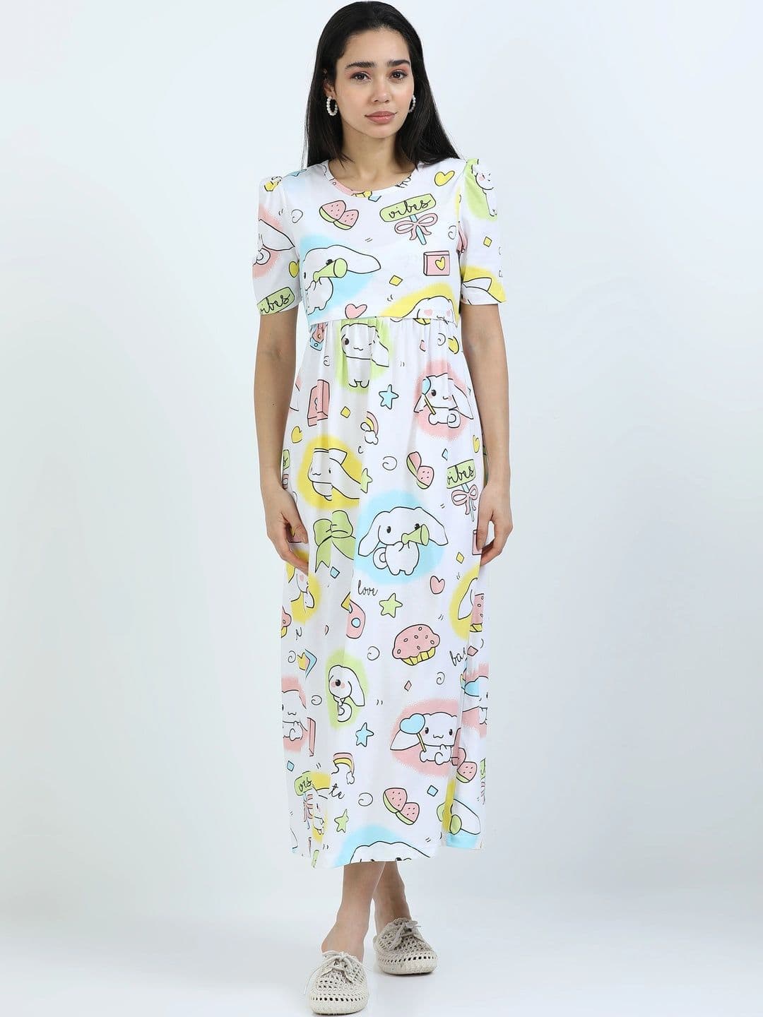 THE SPOOKY BEE Printed Maxi Nightdress - view 1