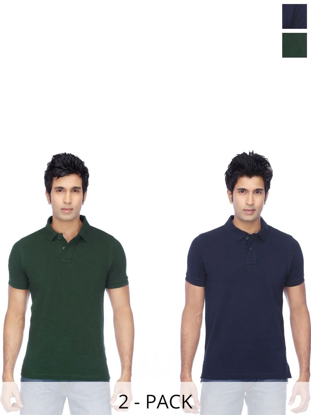 KETEX Men 2 Polo Collar Slim Fit T-shirt - view 1