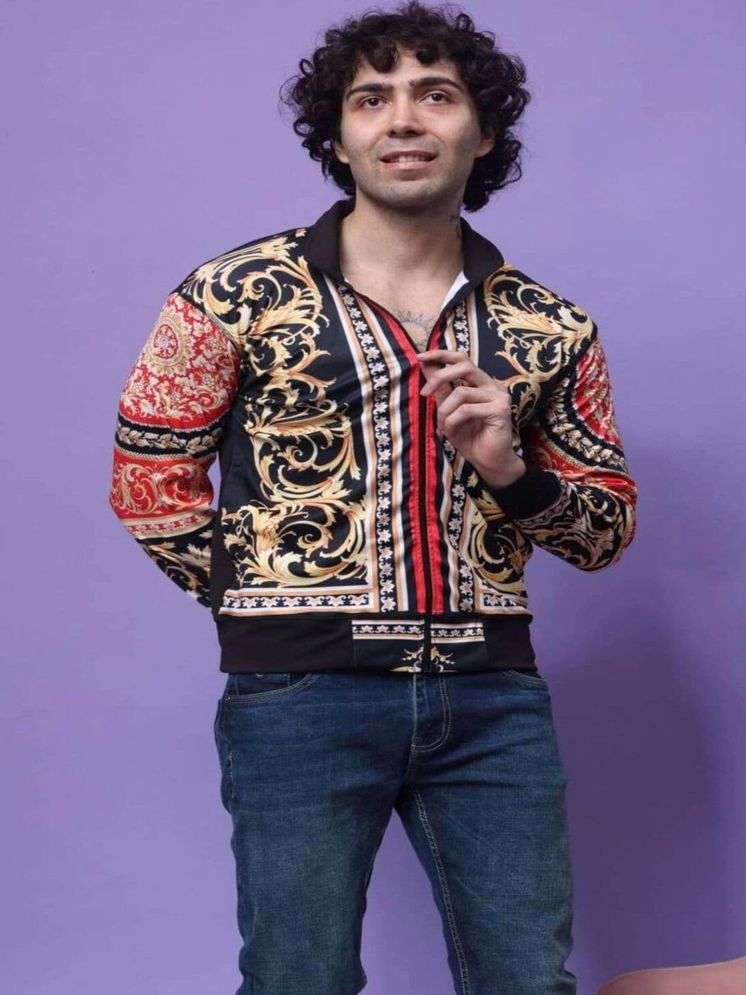 Flirty Soul Floral Printed Bomber Jacket - view 1