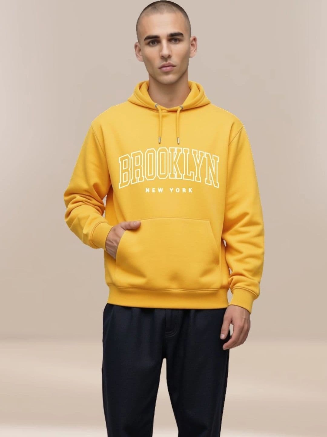 R.Code by The Roadster Life Co. Men Printed Hooded Sweatshirt - view 1