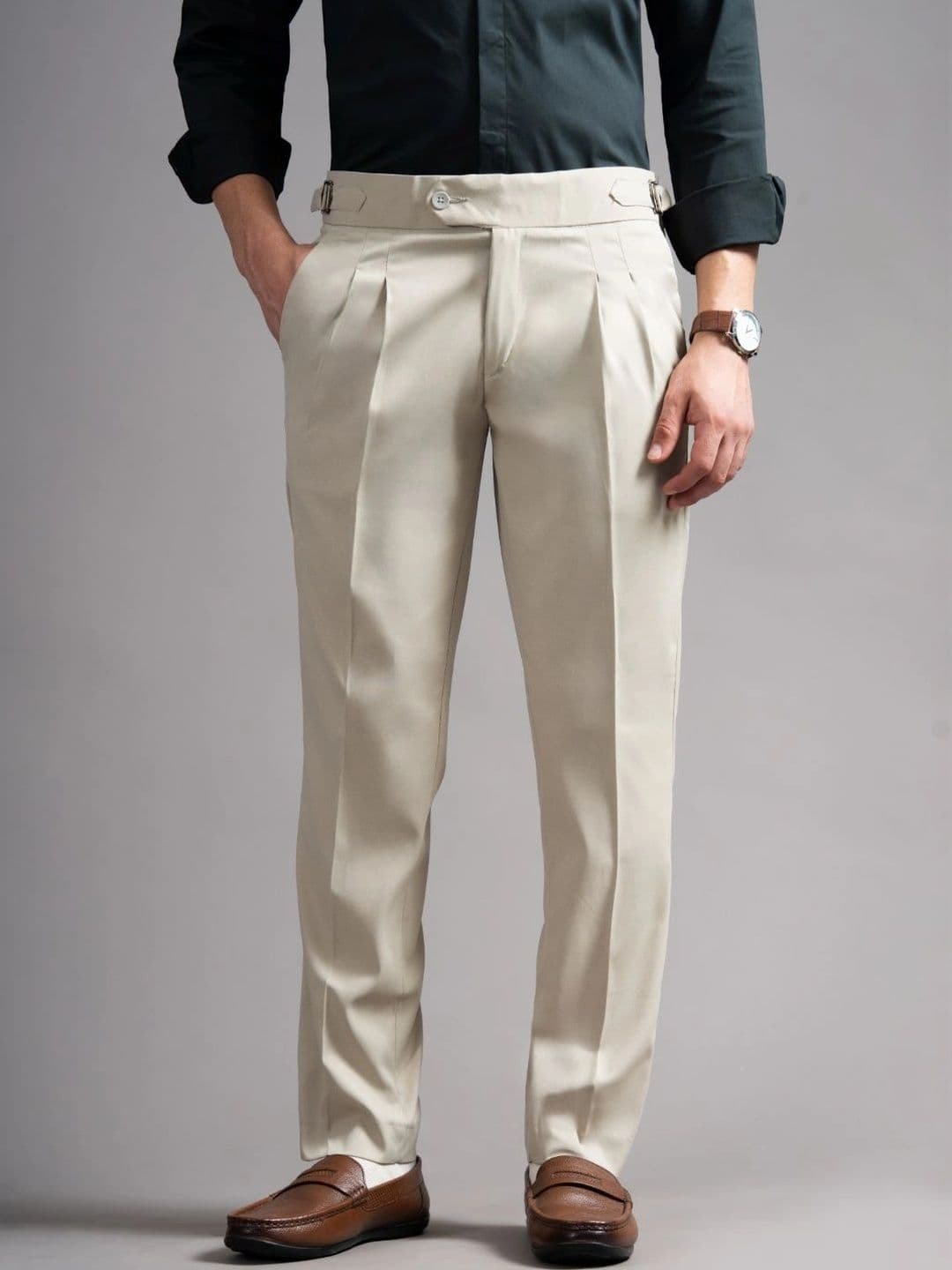PAUL STREET Men Smart Pleated Trousers - view 1