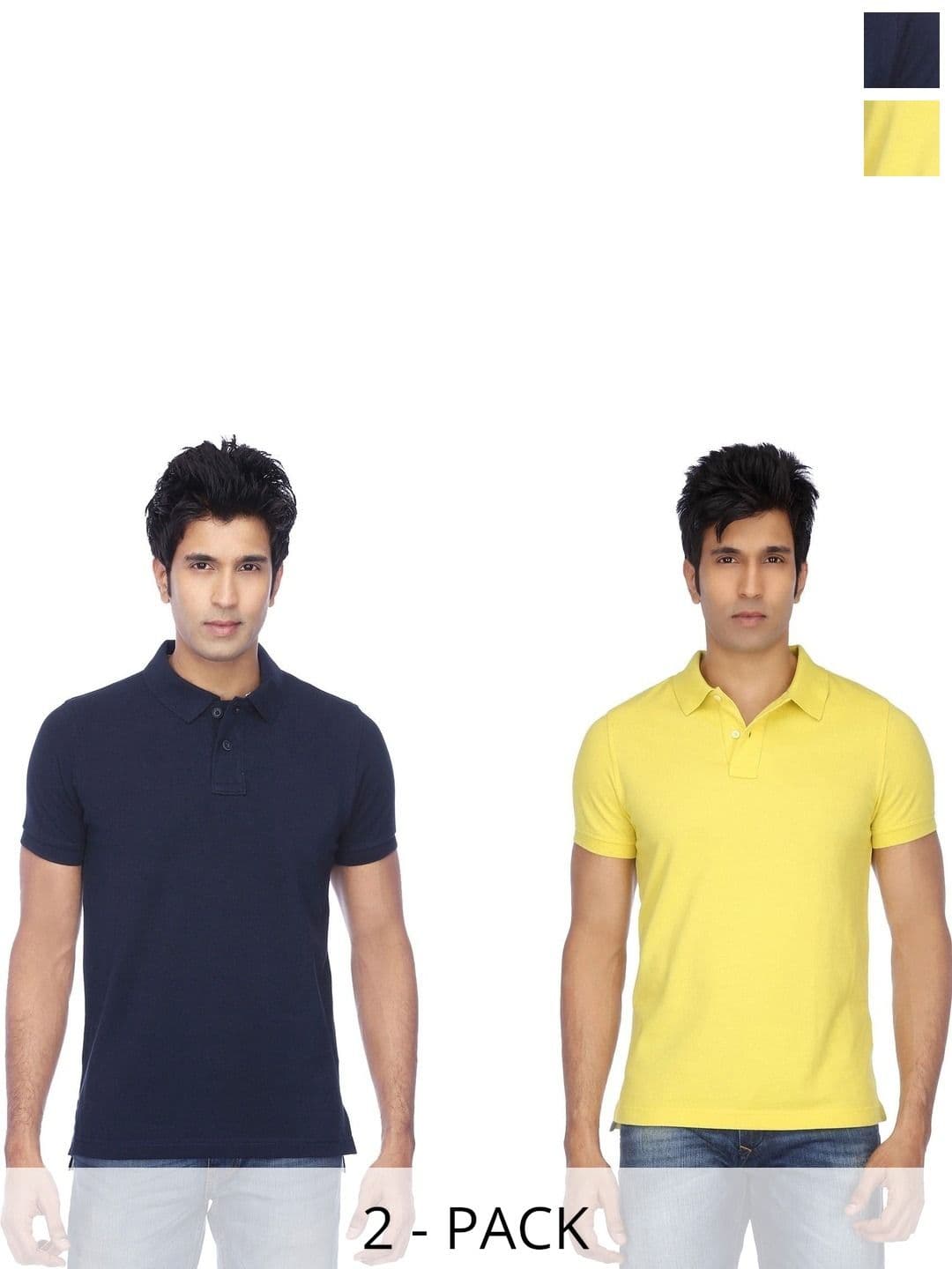 KETEX Men 2 Polo Collar Slim Fit T-shirt - view 1