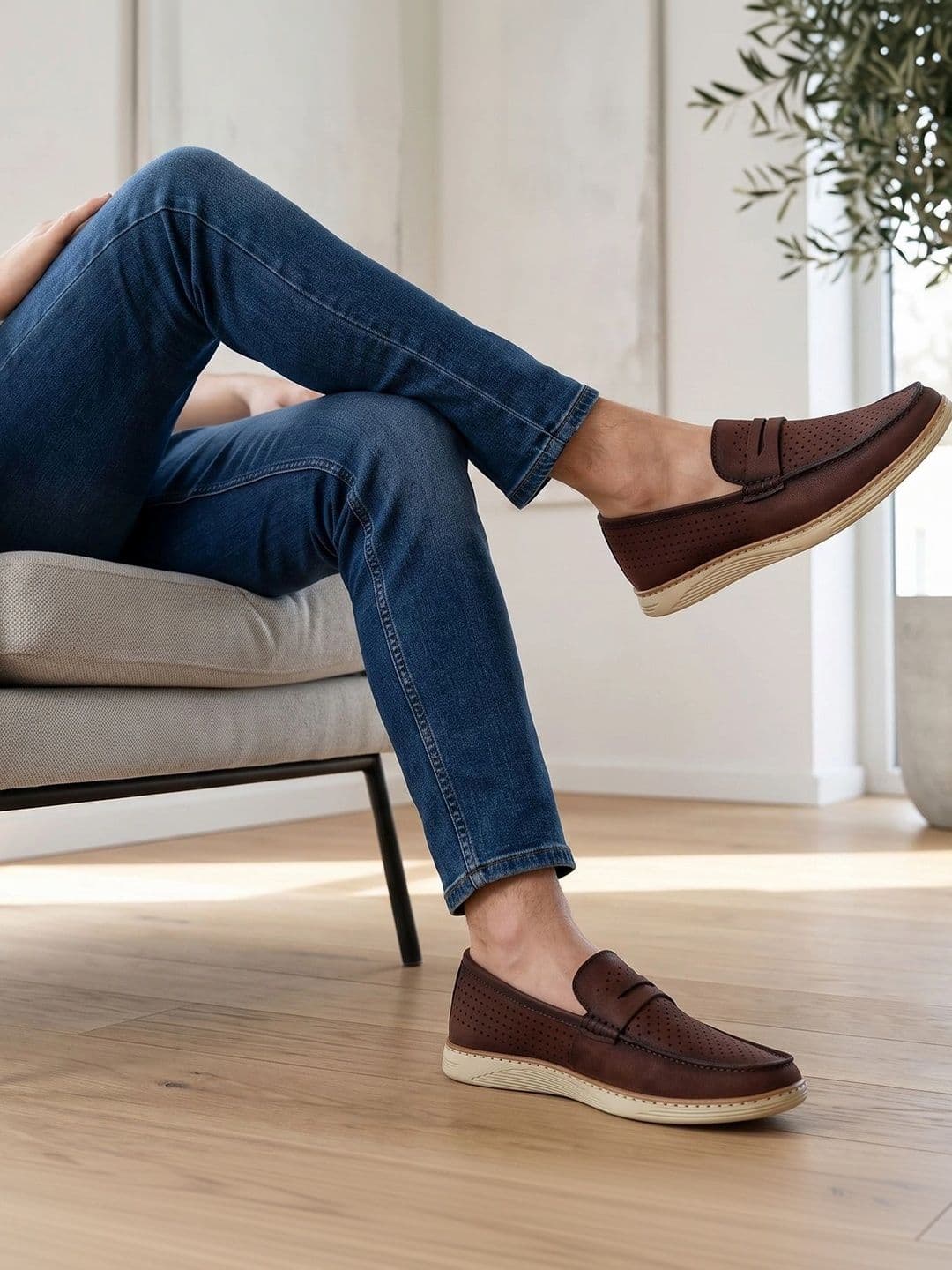 Knight Ace Men Perforations Loafers - view 1