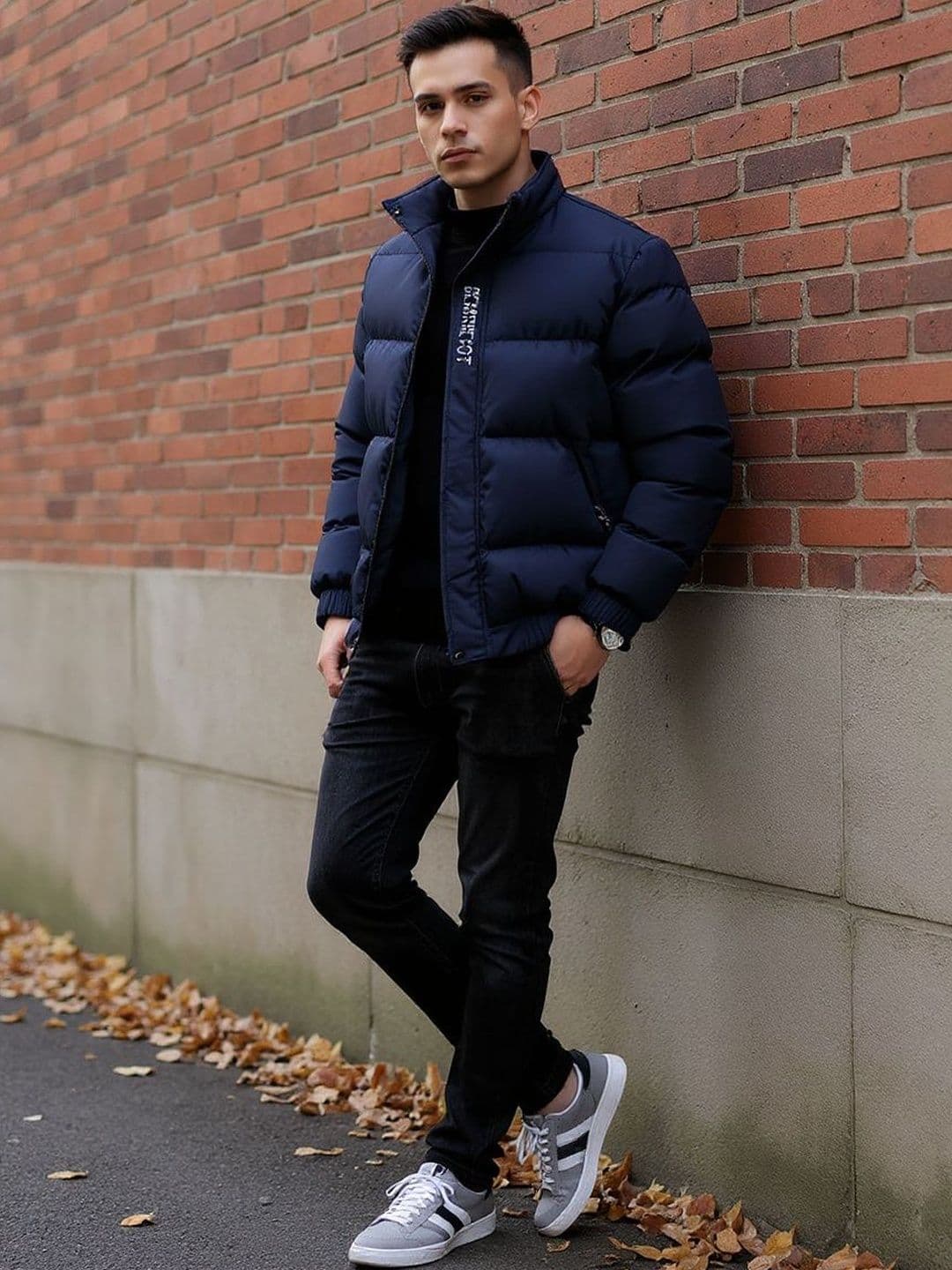 HERE&NOW Men Mock Collar Puffer Jacket - view 1