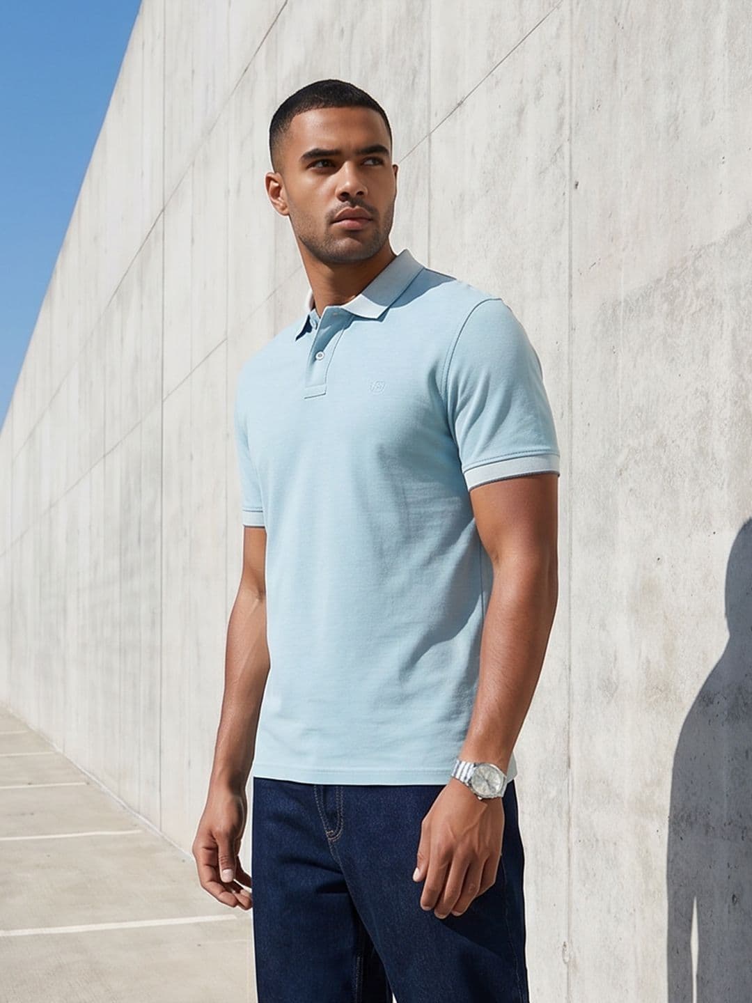 The Roadster Life Co. Knitted Polo Collar T-shirt - view 1
