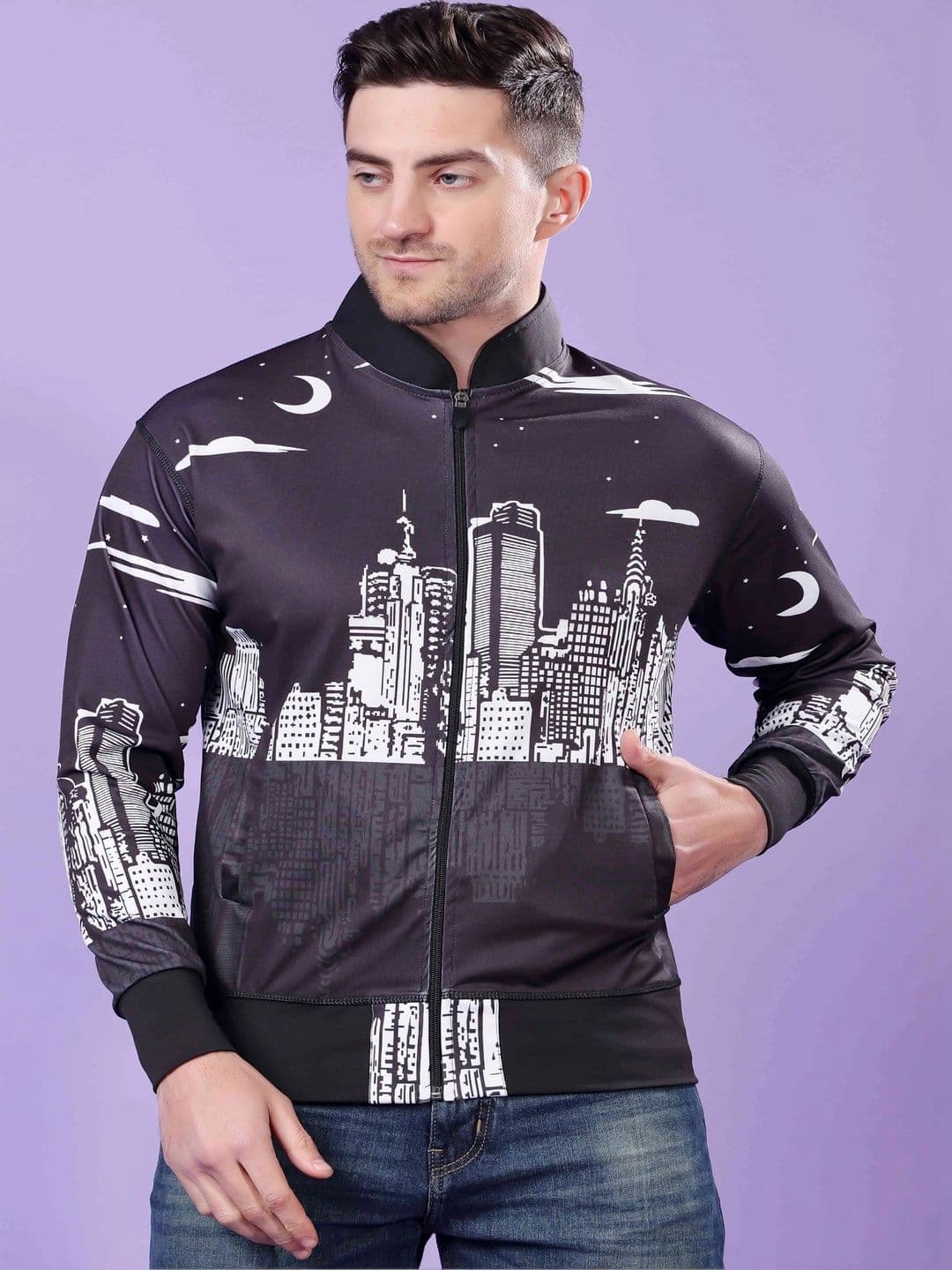 Flirty Soul Men Lightweight Bomber Jacket - view 1