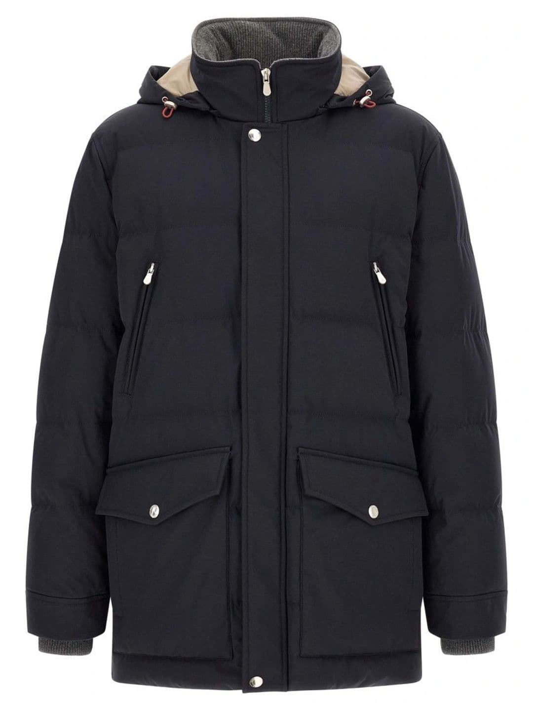 Brunello Cucinelli Navy Blue Quilted Jacket - view 1