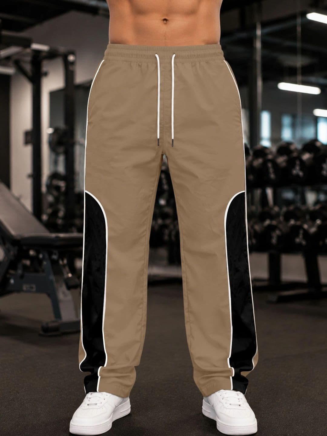 RAJOVATI Men Wide Leg Colourblocked Training Track Pants - view 1