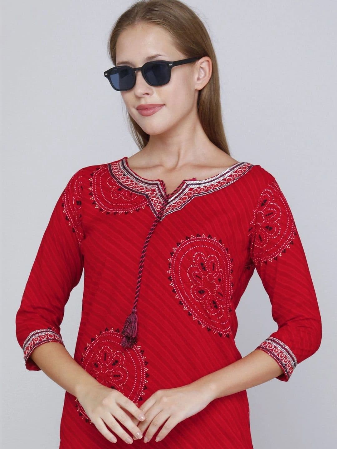 V-Mart Printed Tunic with Trousers - view 1