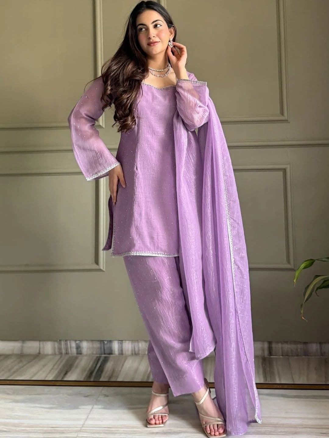 KOTRONS Women Regular Kurta with Palazzos & With Dupatta - view 1