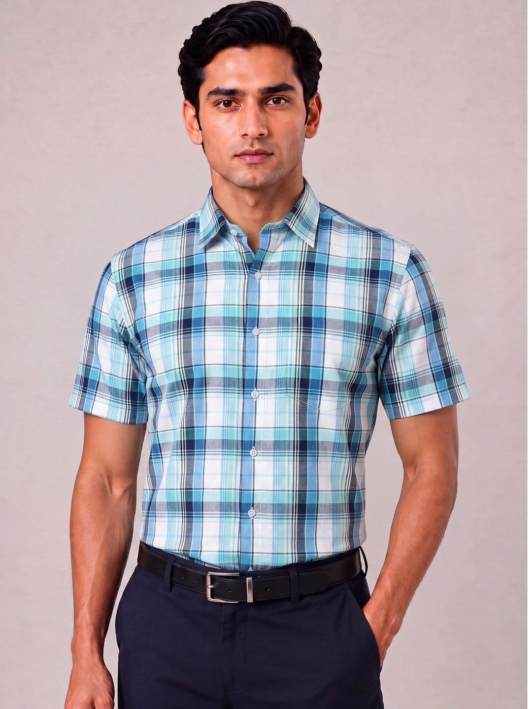ACCOX Men Comfort Checked Formal Shirt - view 1