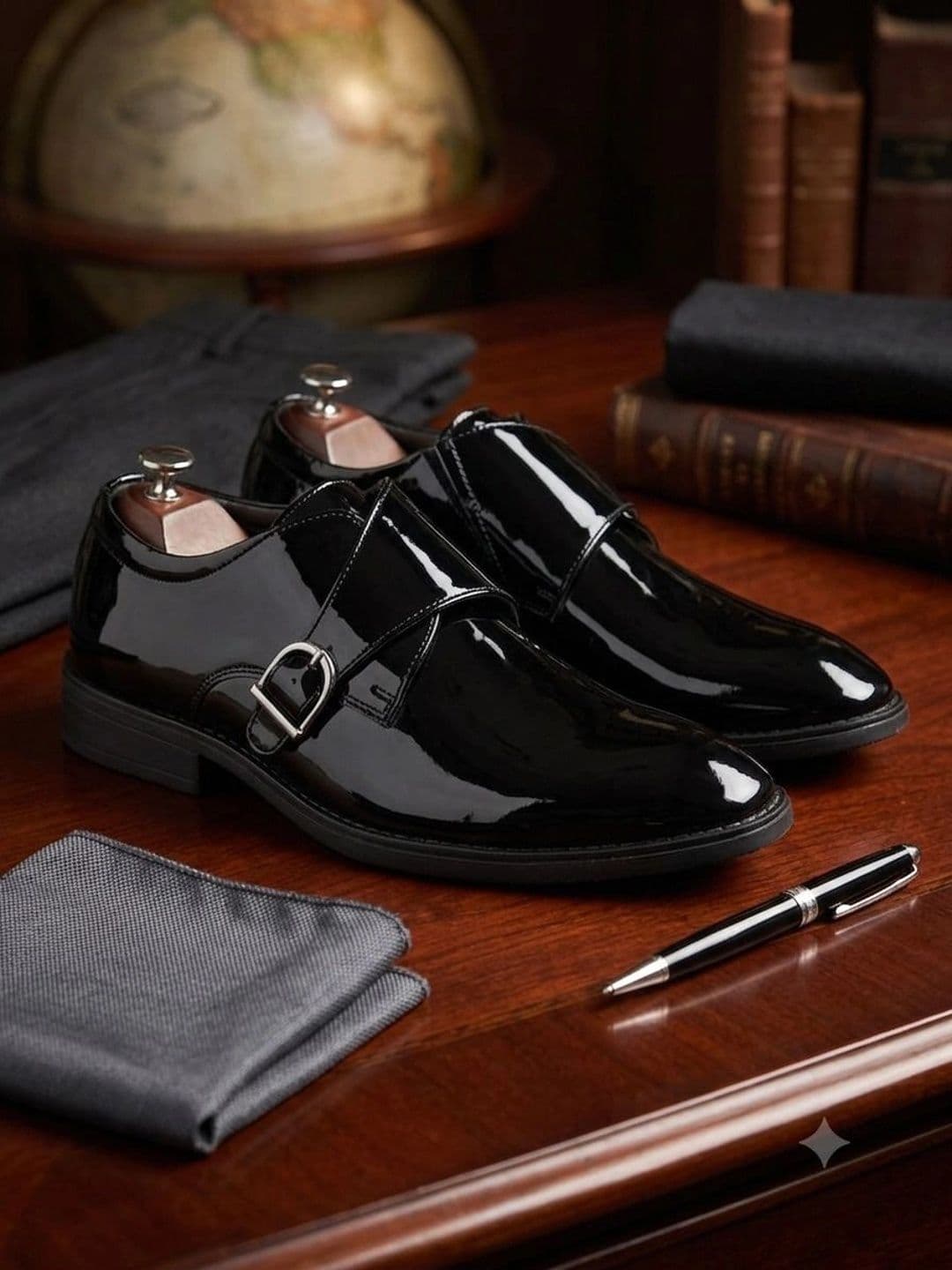 Killer Men Pointed Toe Buckle Formal Monk Shoes - view 1
