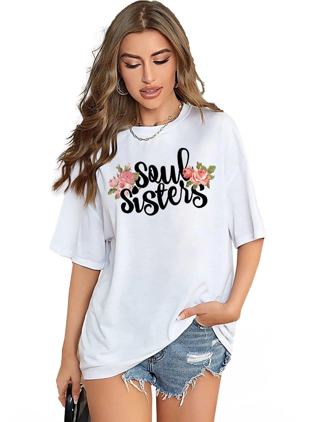 VLAM Unisex Floral Printed Slim Fit T-shirt - view 1