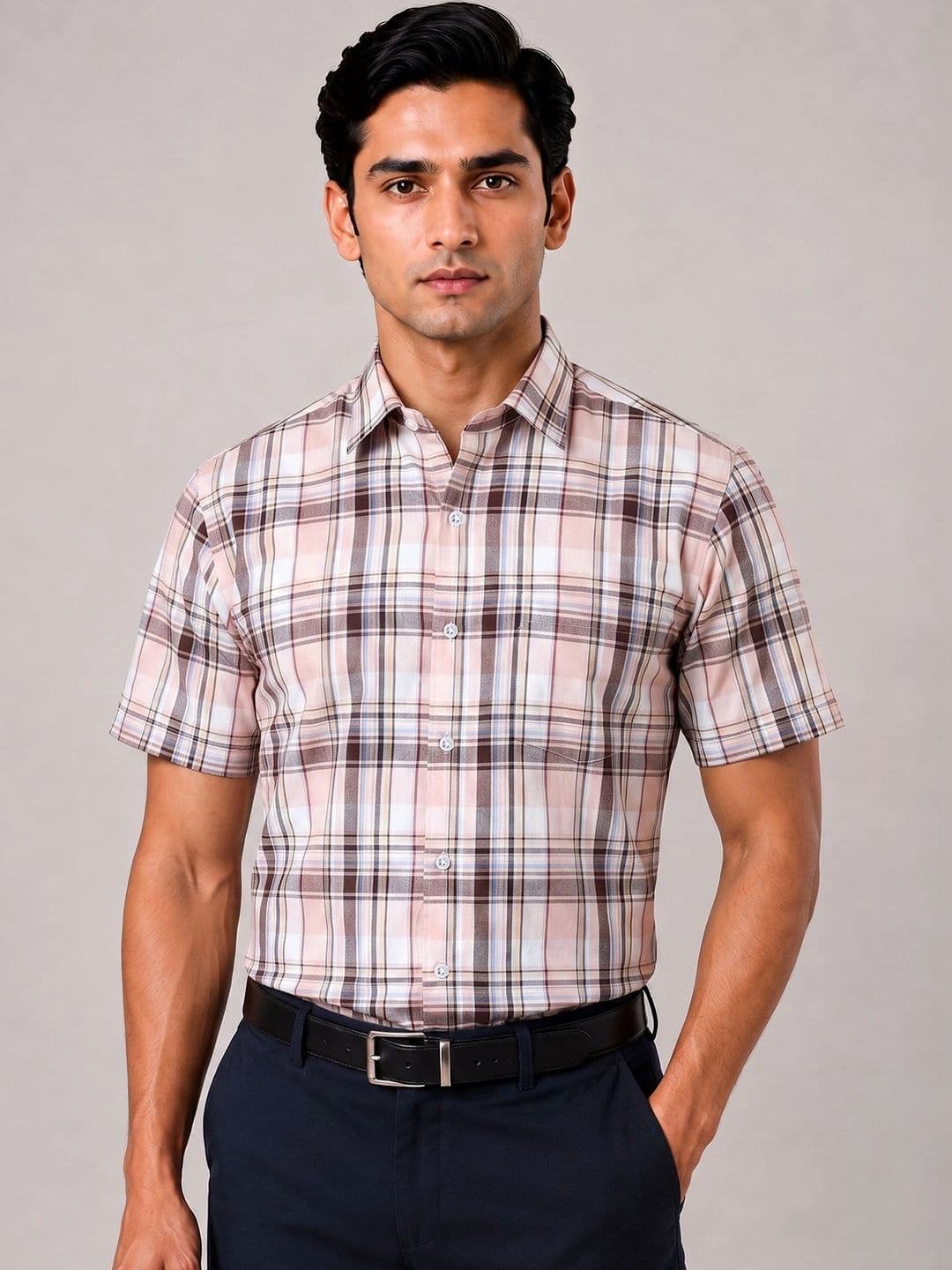 ACCOX Men Comfort Checked Formal Shirt - view 1