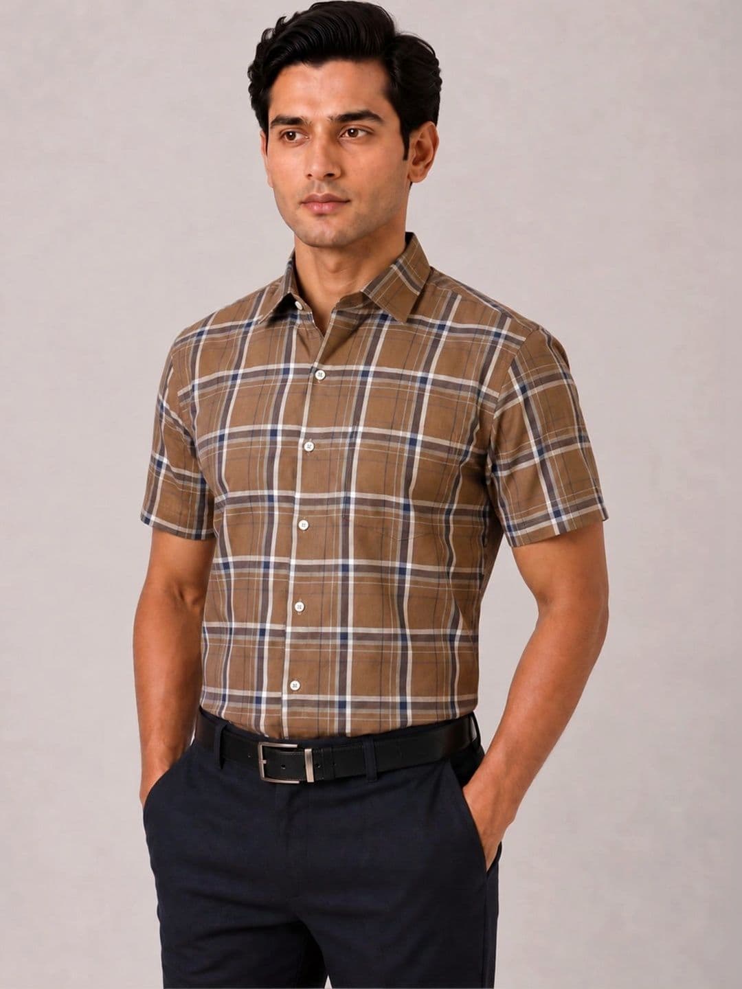 ACCOX Men Comfort Checked Formal Shirt - view 1