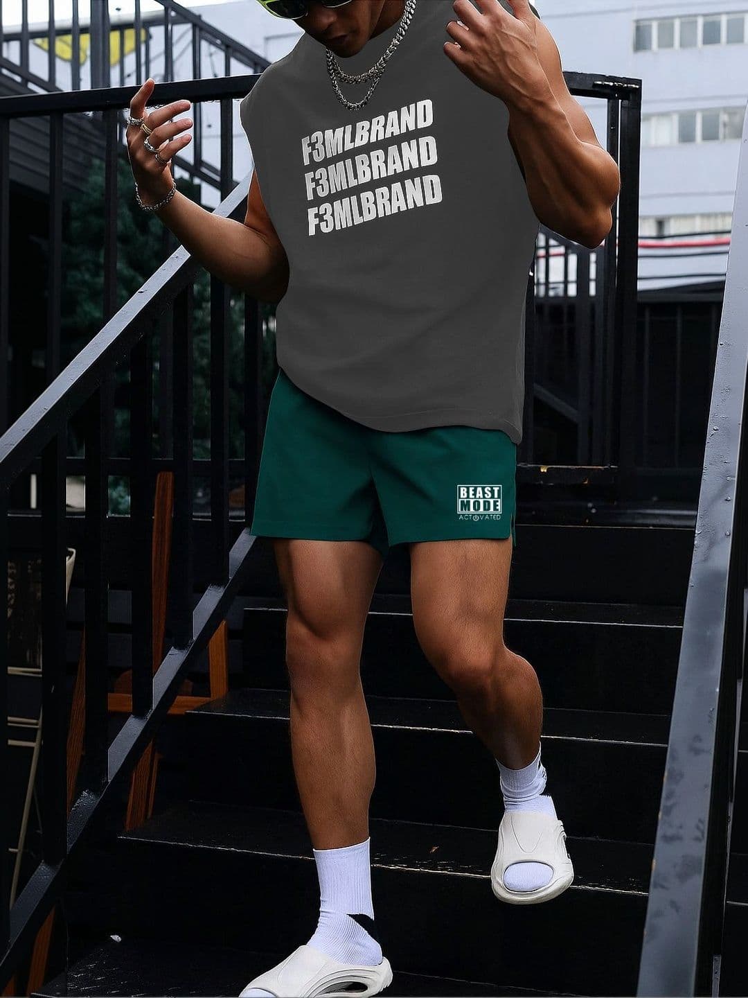 culish Men Typography Training or Gym Sports Shorts - view 1