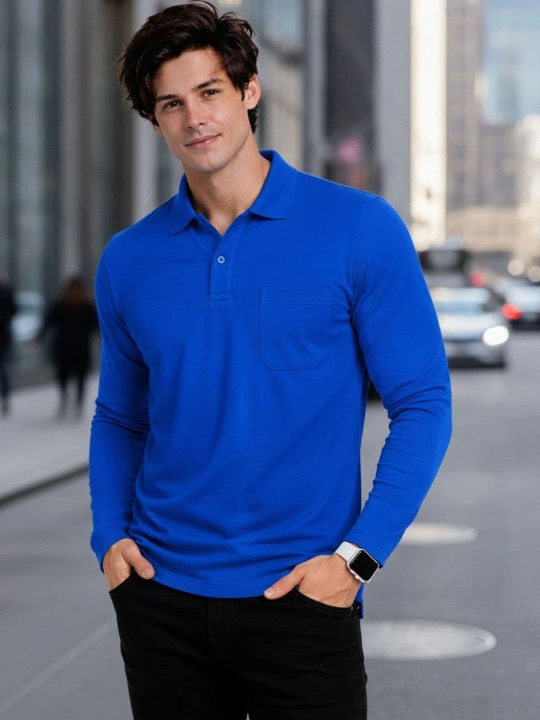 SAIKSA FASHION Men Polo Collar Pockets T-shirt - view 1