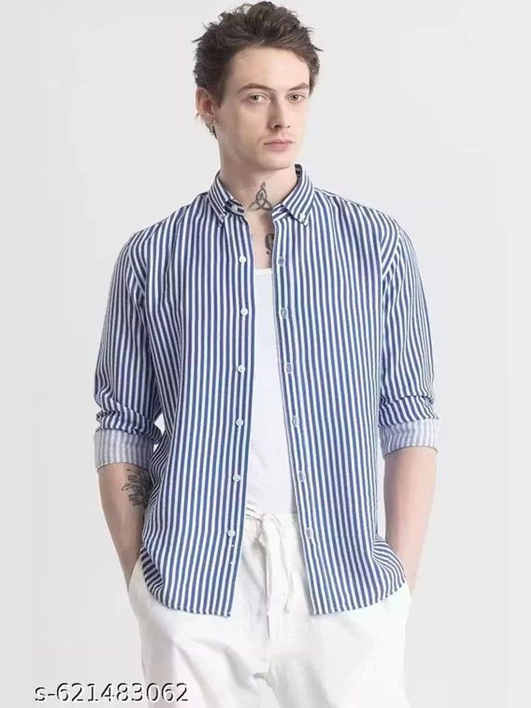 SEEWAYS Men Comfort Slim Fit Striped Casual Shirt - view 1
