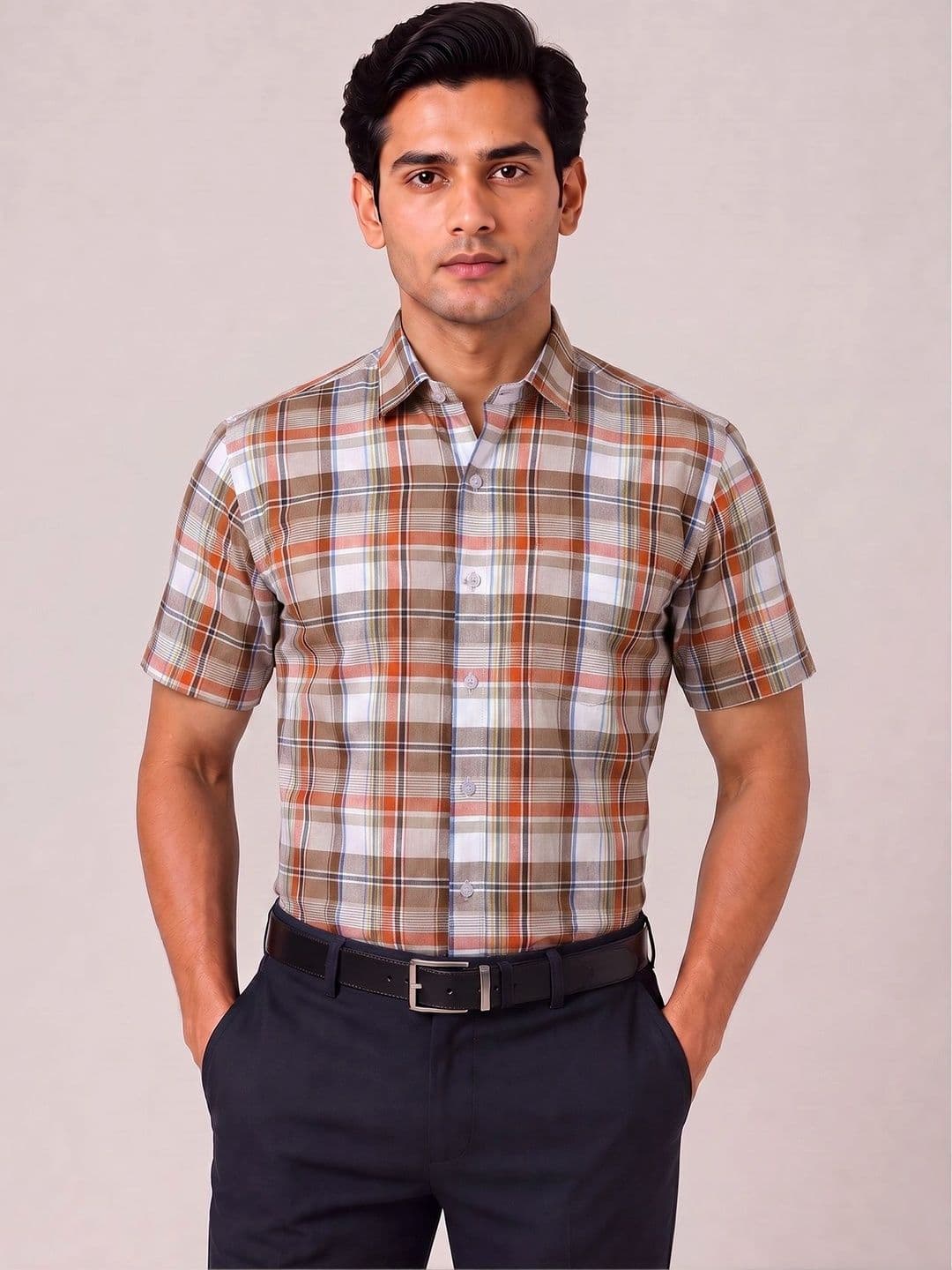 ACCOX Men Comfort Checked Formal Shirt - view 1