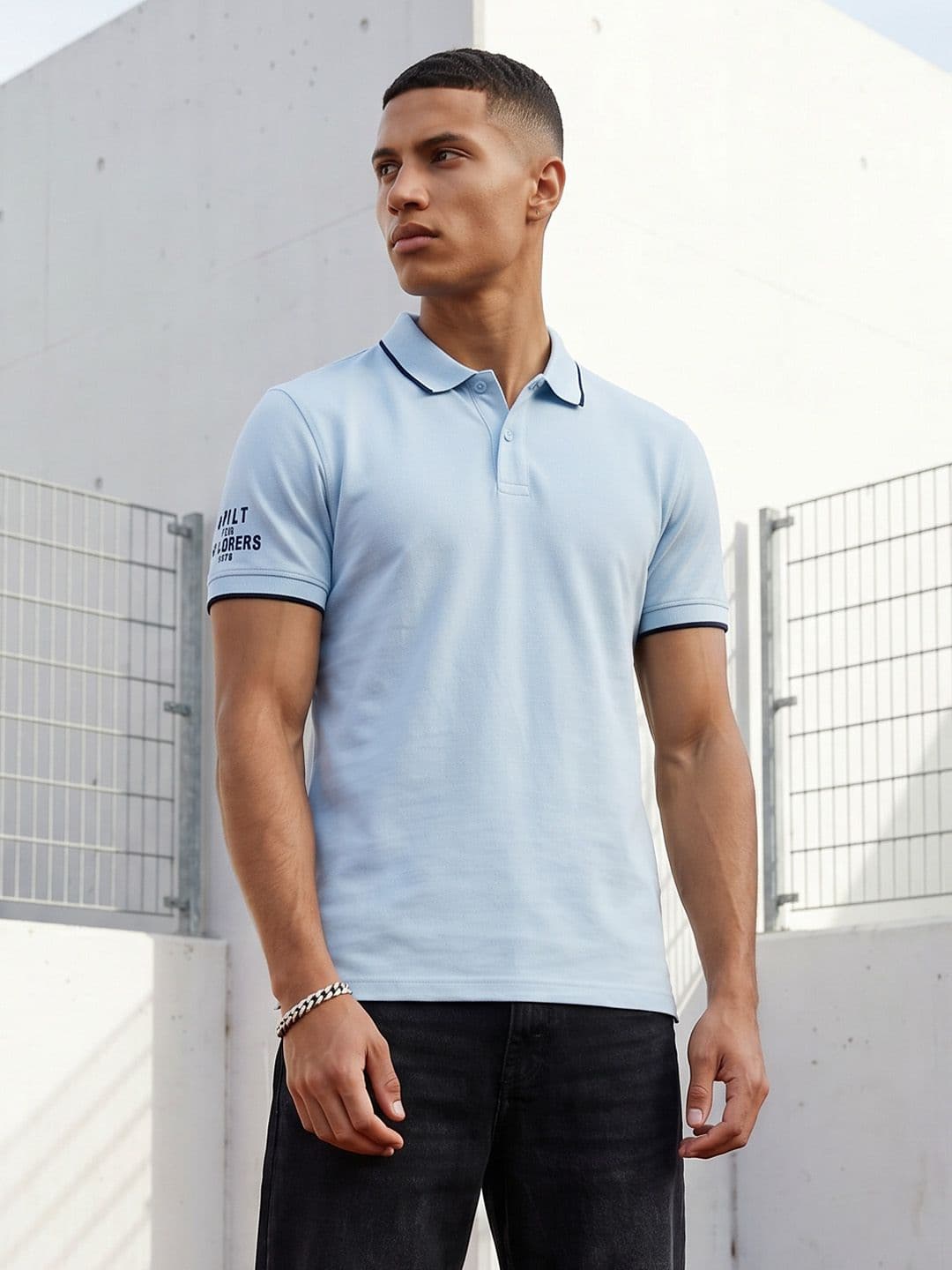 The Roadster Life Co. Polo Collar Pure Cotton T-shirt - view 1
