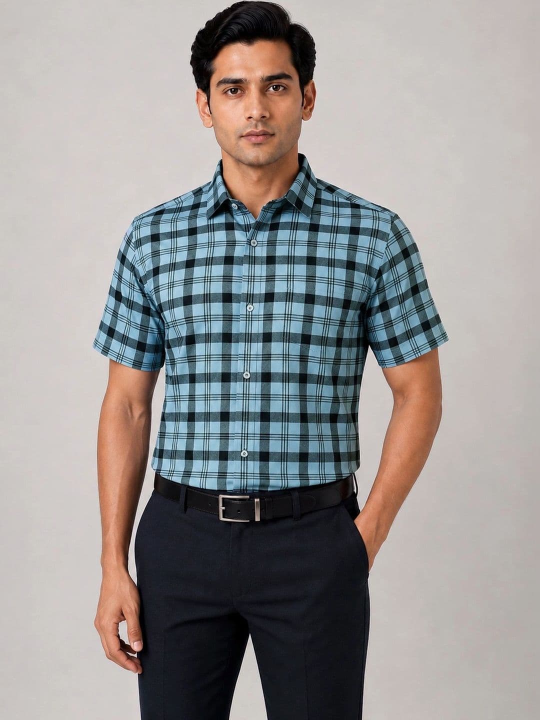 ACCOX Men Comfort Checked Formal Shirt - view 1