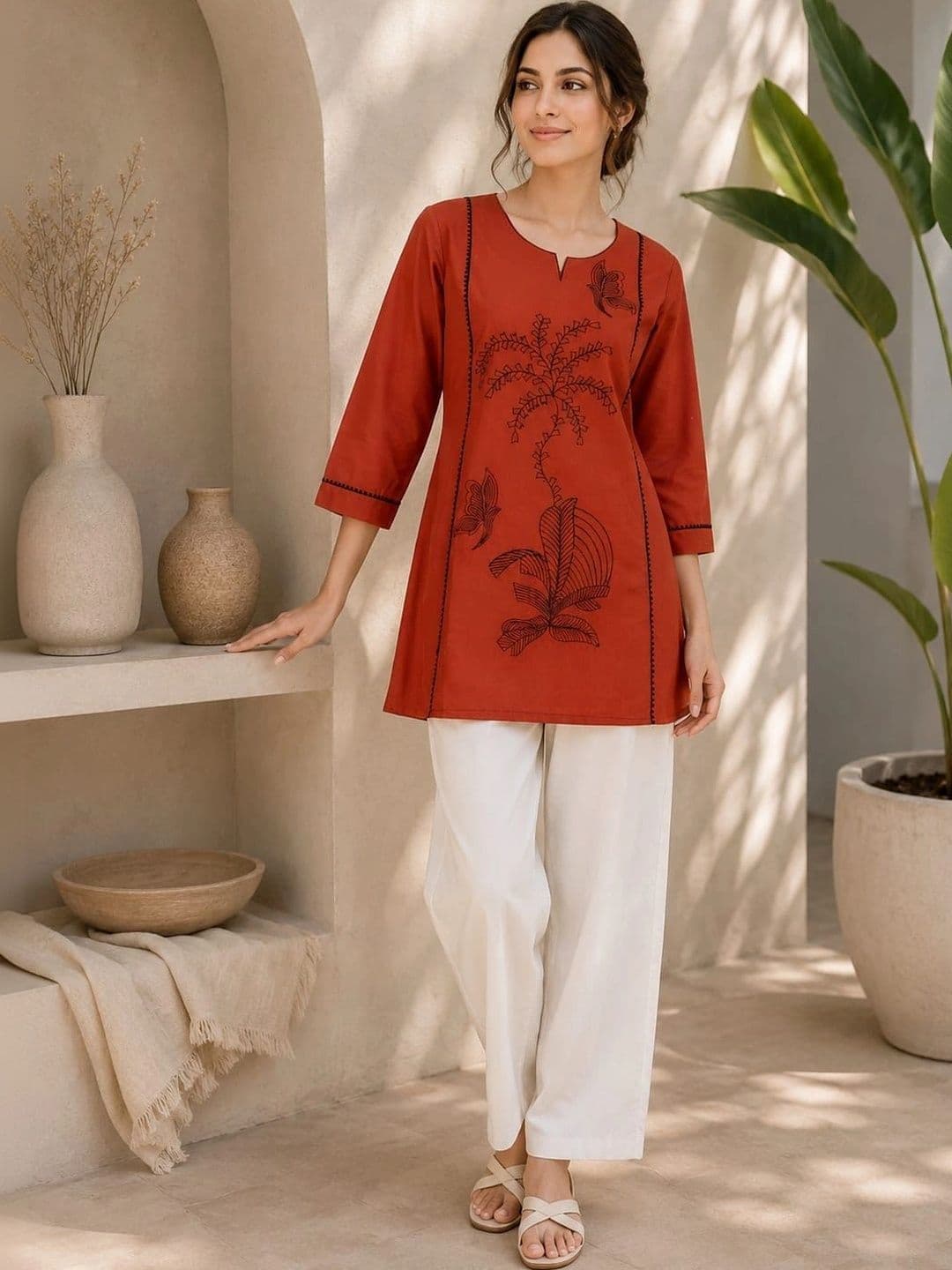 GREEN PEARS Women Tunic with Trousers - view 1