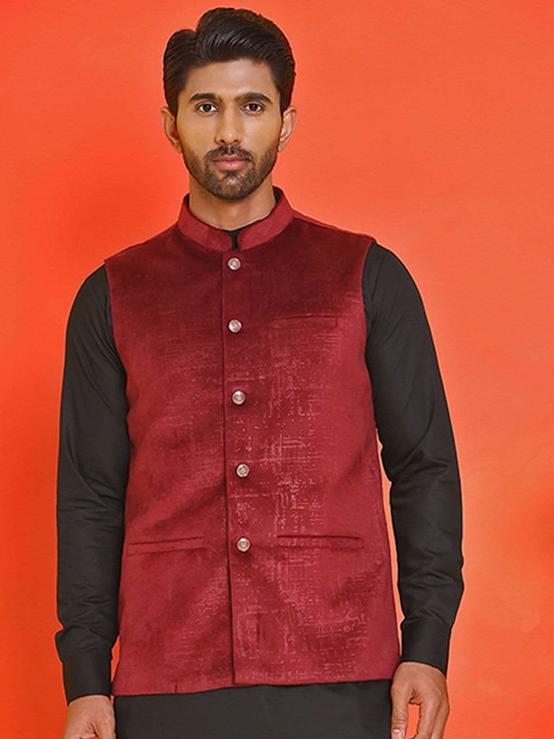 Anouk Woven Nehru Jacket - view 1