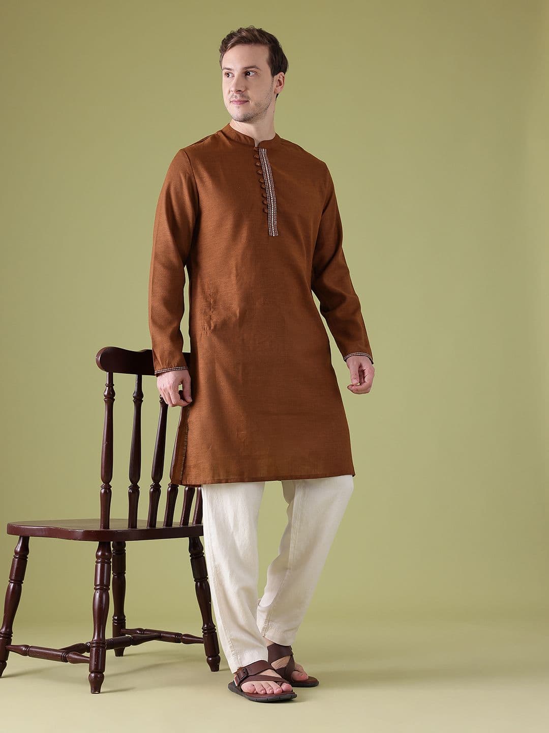 Anouk Thread Work Detail Kurta - view 1