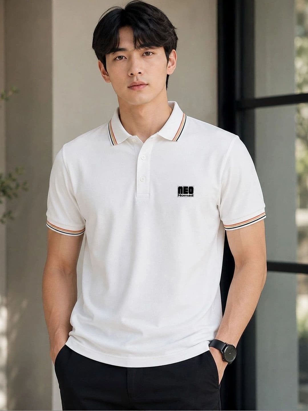 Mast & Harbour Men Brand Logo Polo Collar T-shirt - view 1
