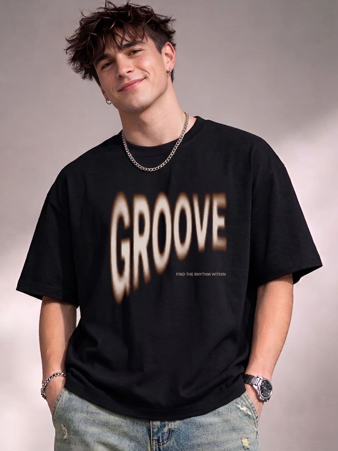 SMARTEES Men Typography Printed Pure Cotton T-shirt - view 1