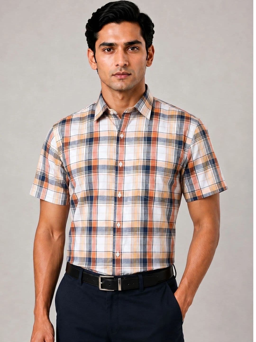 ACCOX Men Comfort Checked Formal Shirt - view 1