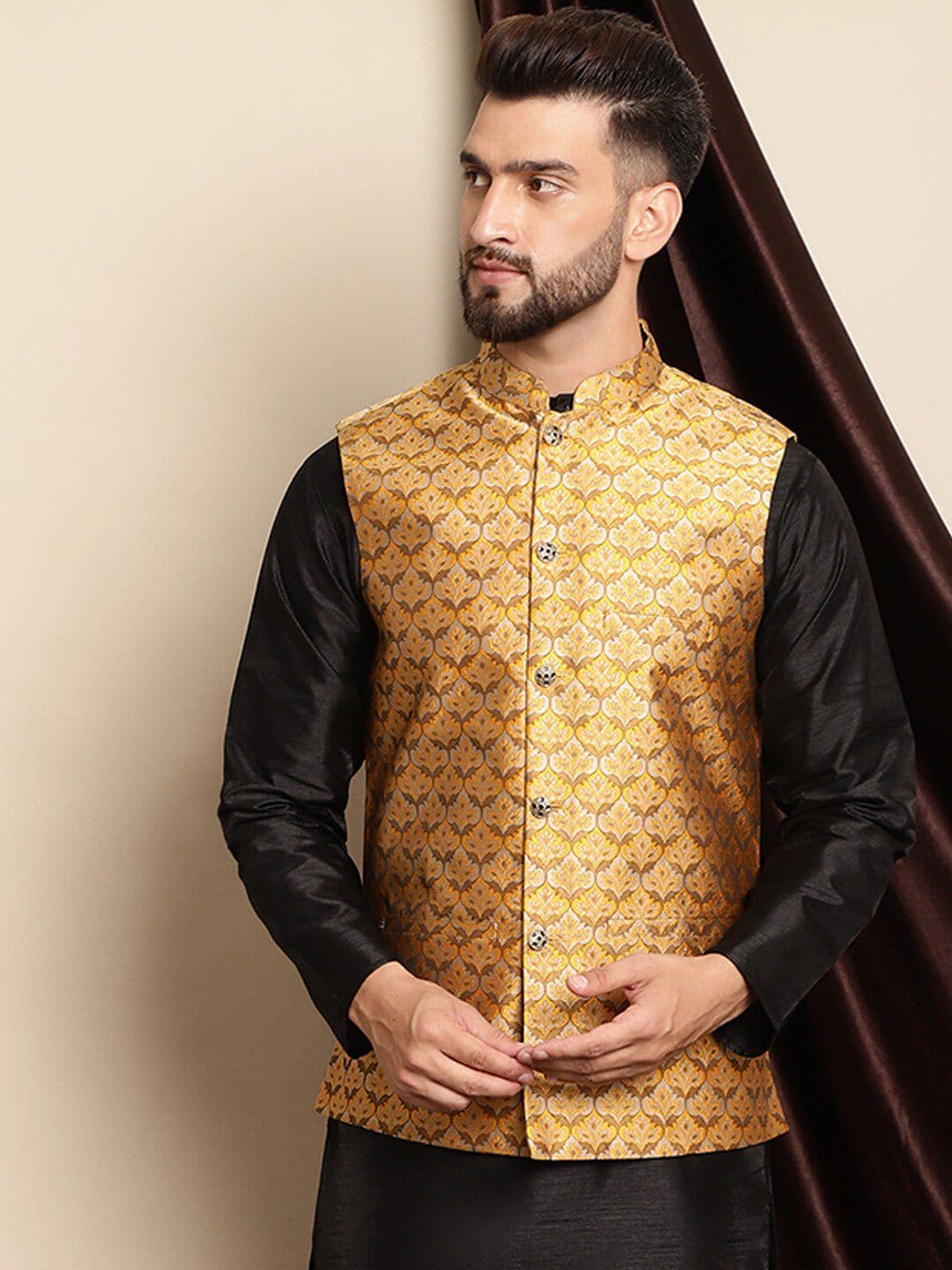Anouk Woven Design Nehru Jacket - view 1
