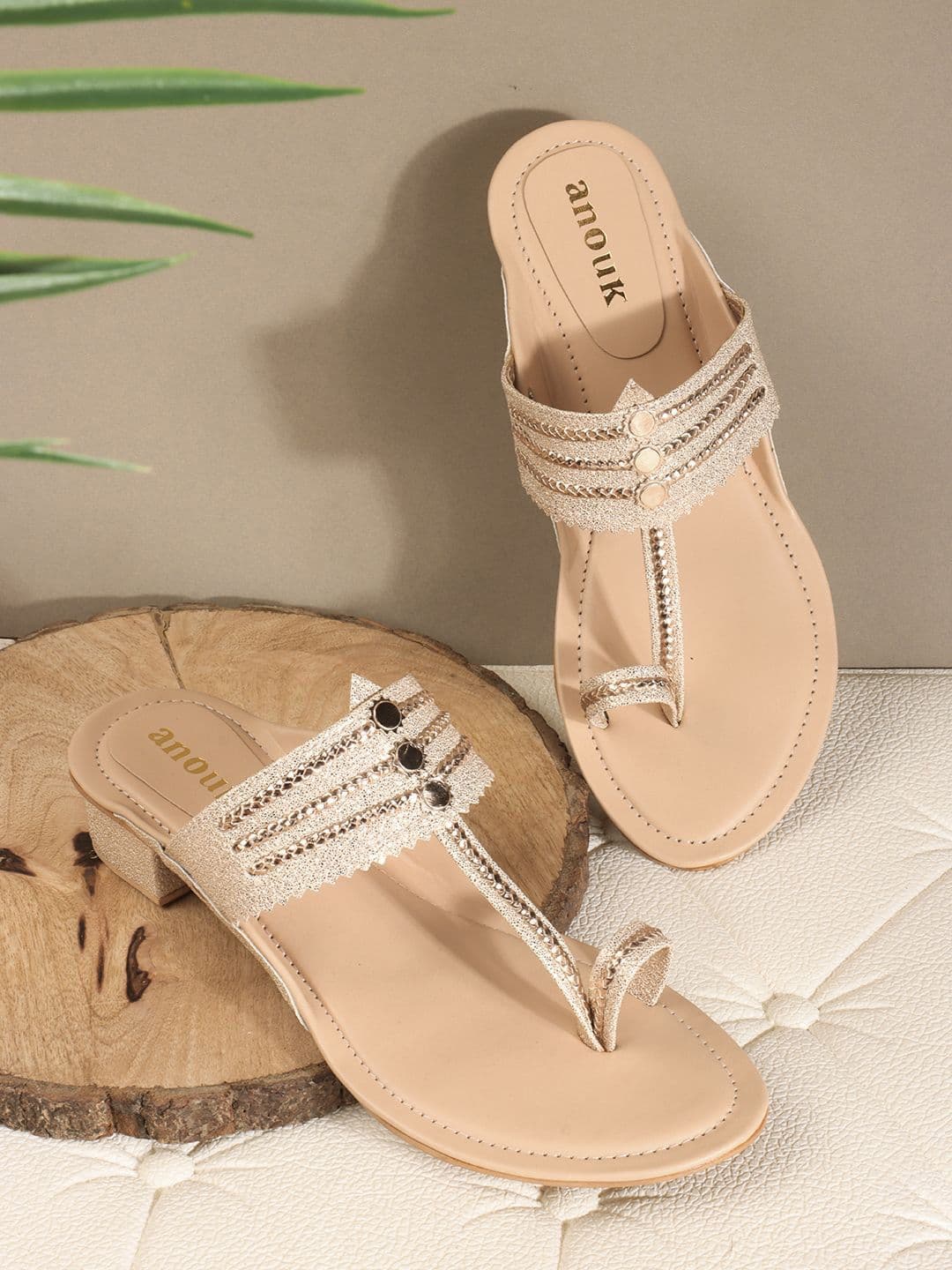 Anouk Kolpuri Block Heel Sandals - view 1