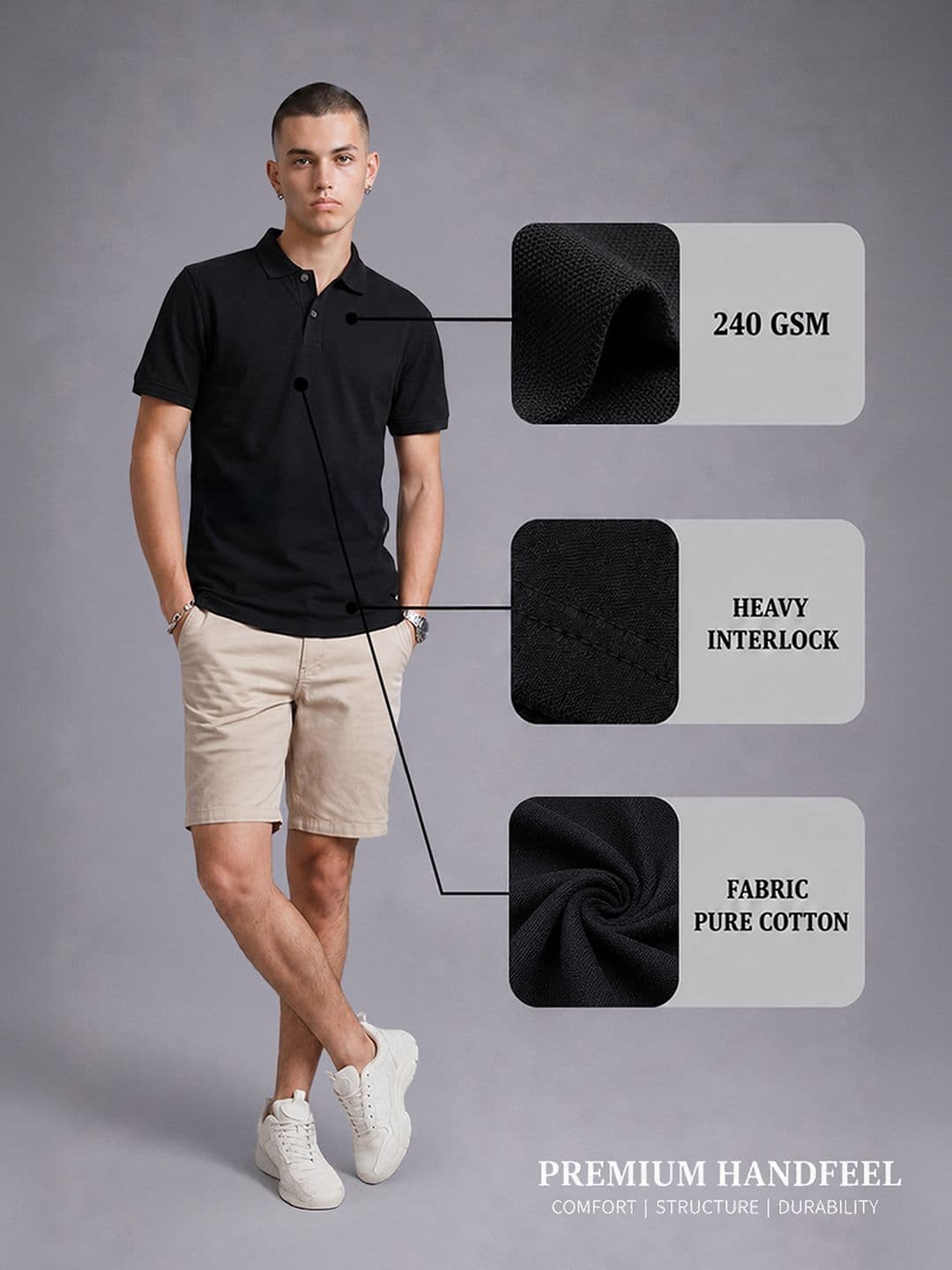Drop Zero by Glitchez Polo Collar T-shirt - view 1