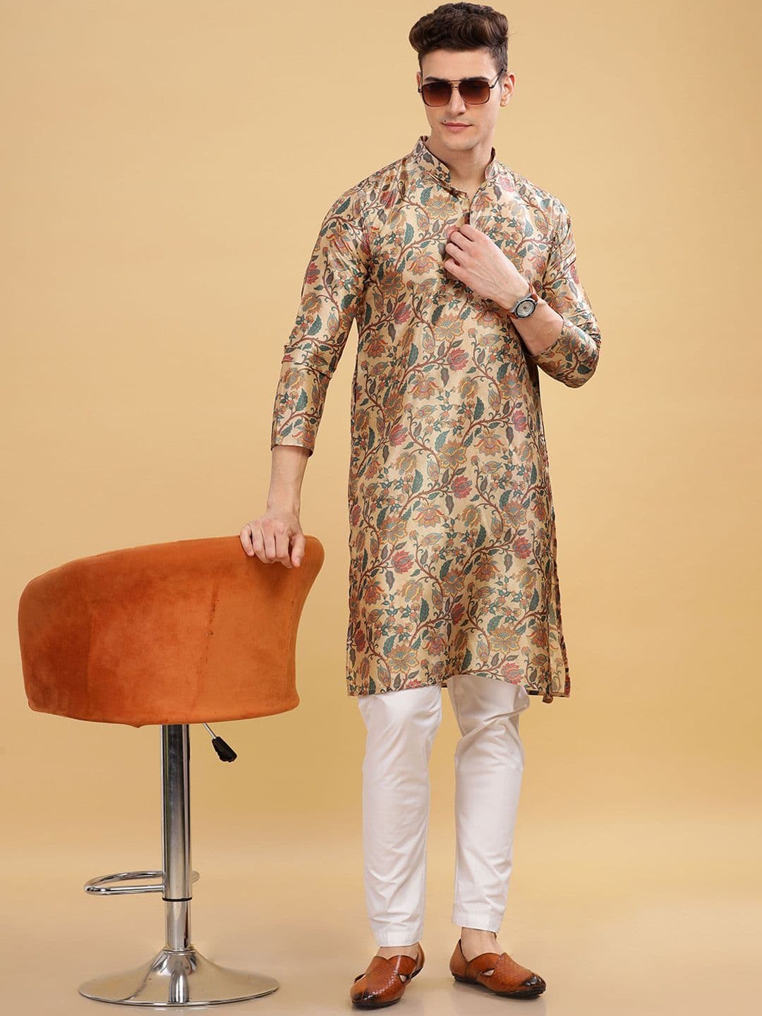 Anouk Motif Printed Ethnic Knee Length Kurta - view 1